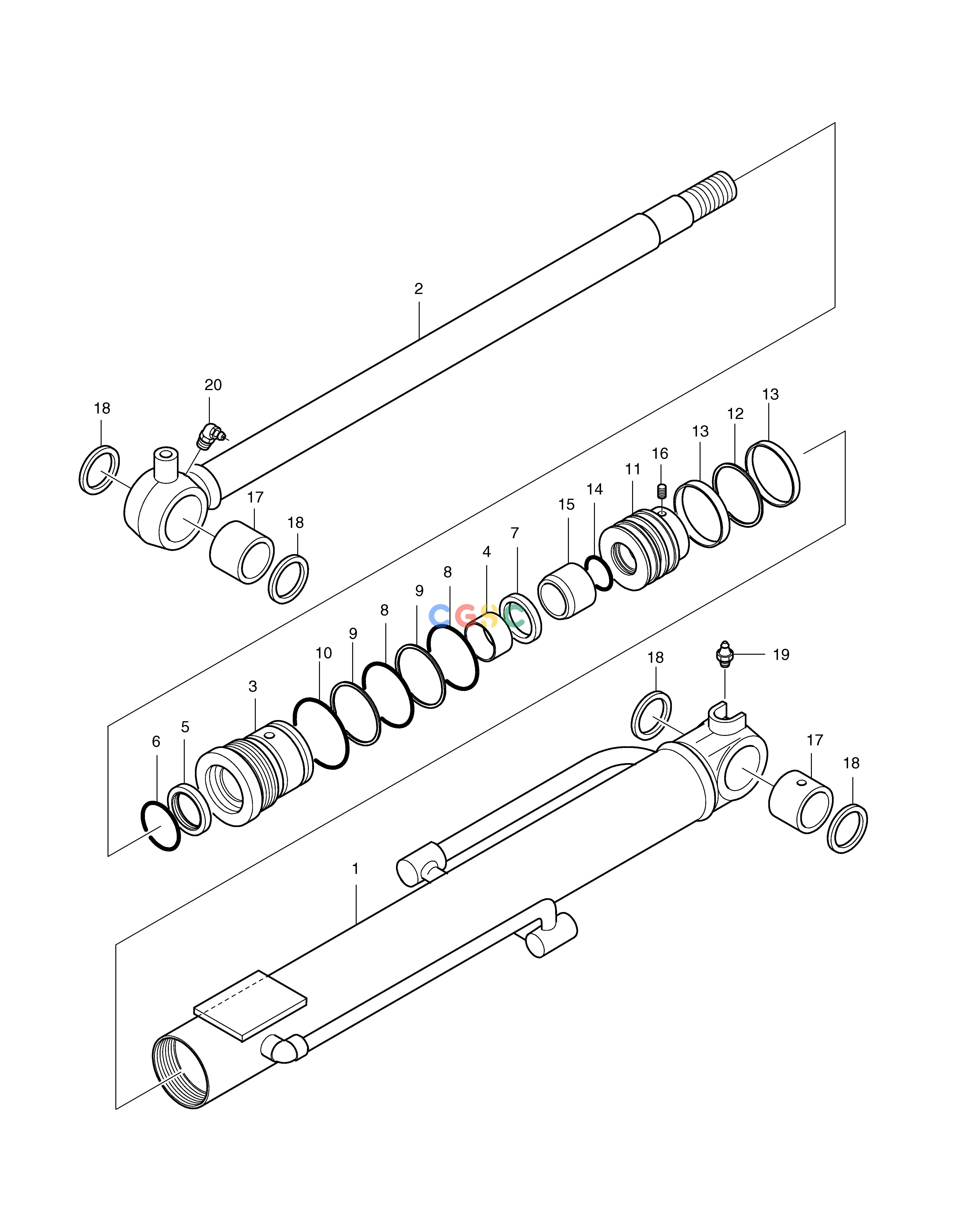 斗山零件查询BOOM CYLINDER SOLAR 015PLUS / S018-VT Doosan parts catalog online