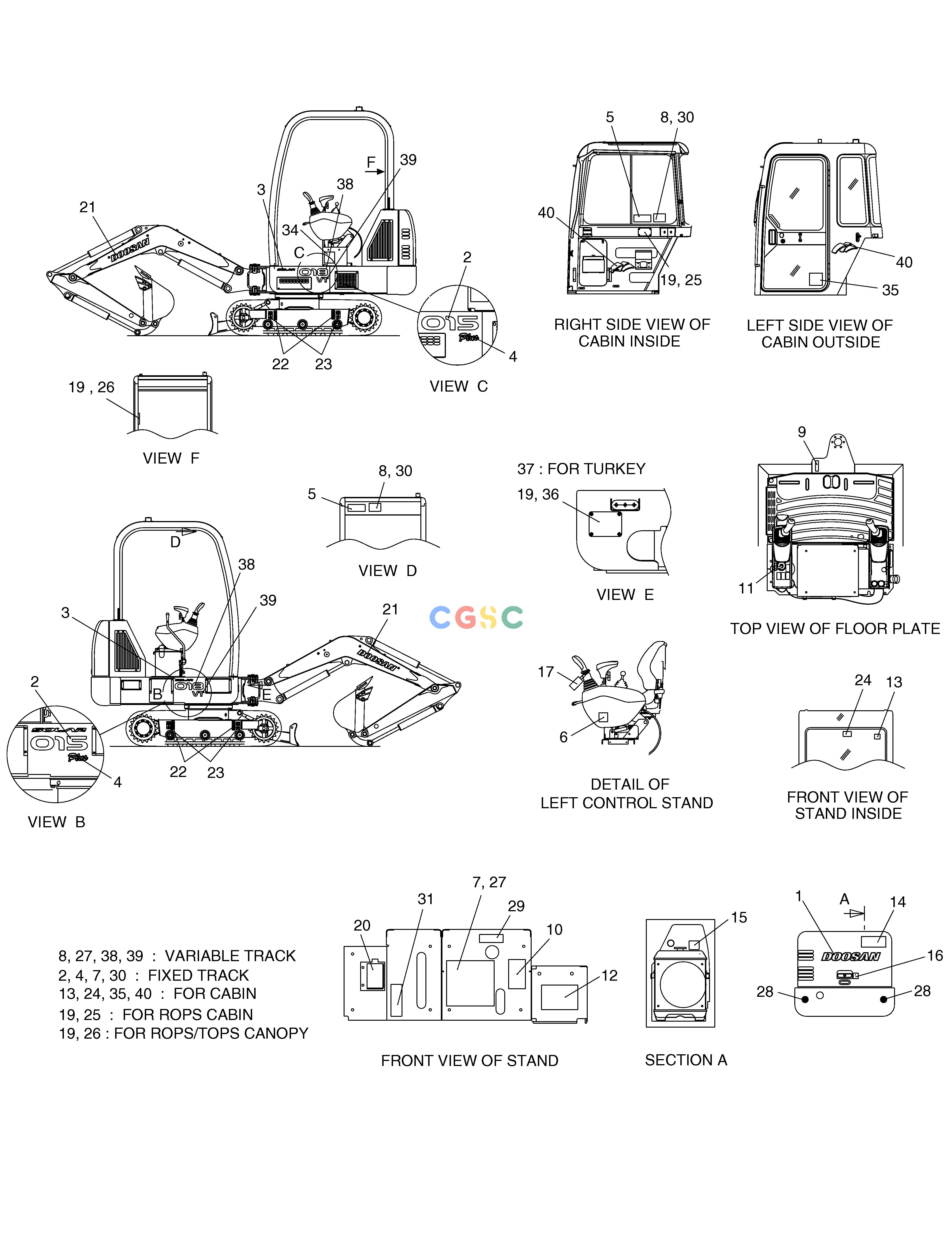 斗山零件查询NAME PLATE ASS'Y-EUROPE SOLAR 015PLUS / S018-VT Doosan parts catalog online