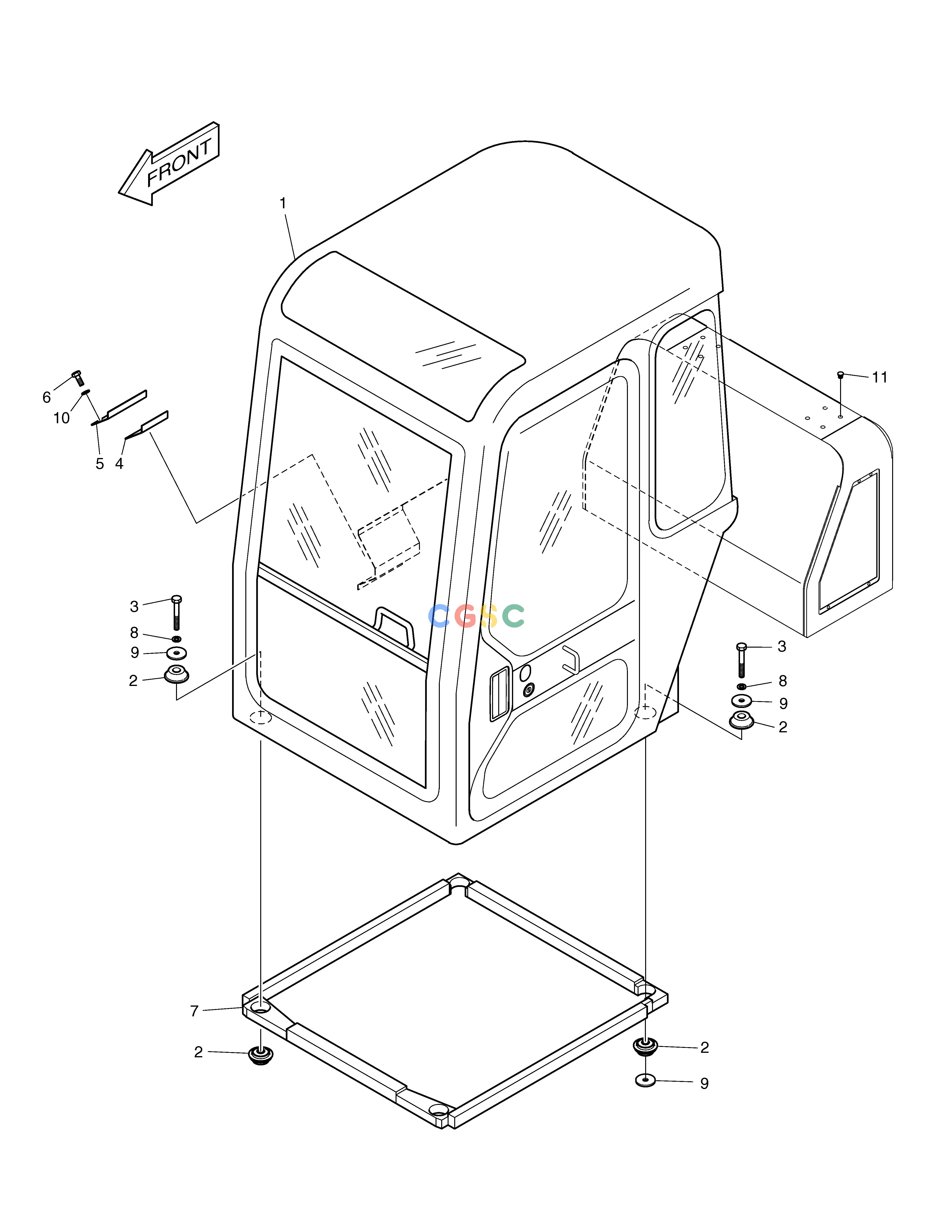 斗山零件查询CABIN MOUNTING SOLAR 015PLUS / S018-VT Doosan parts catalog online