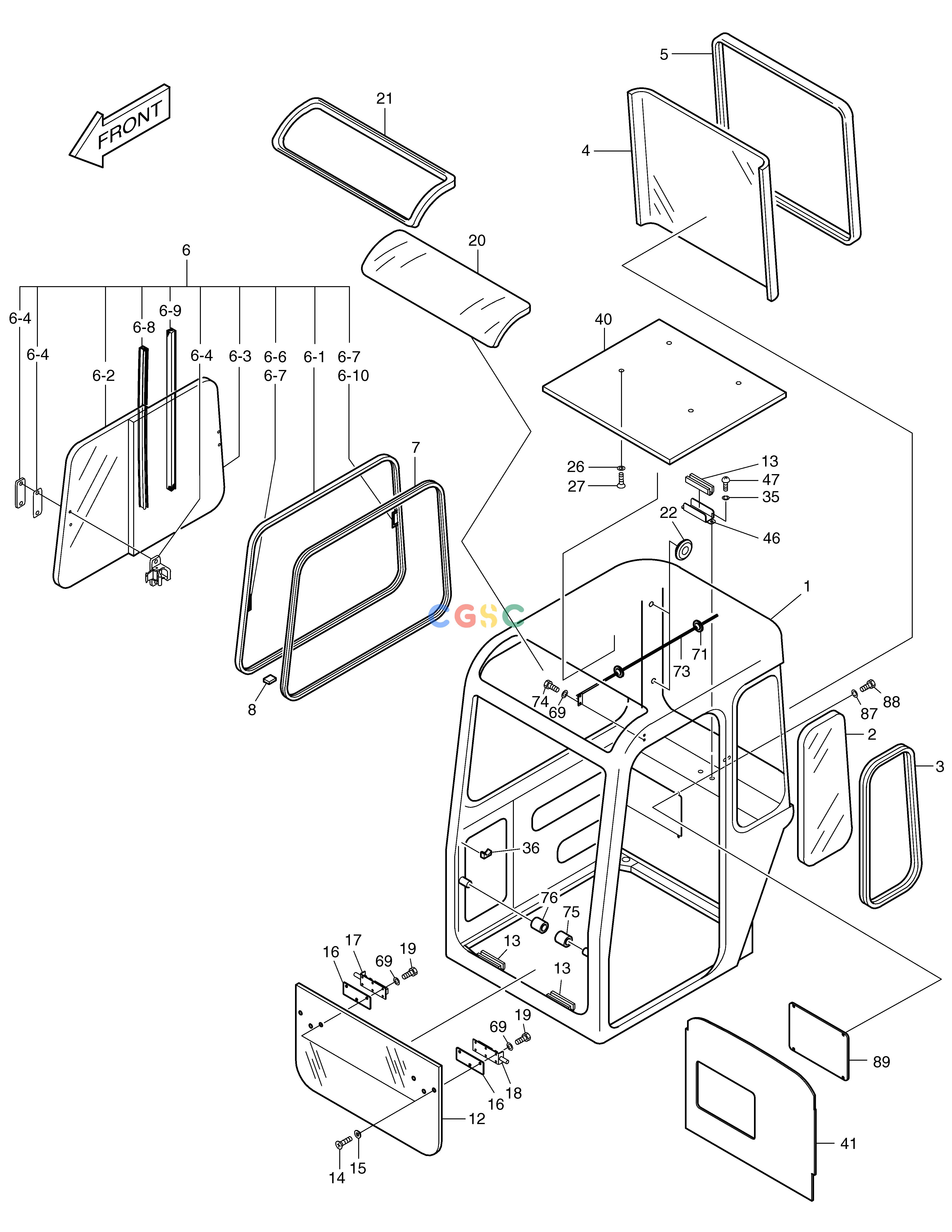 斗山零件查询CABIN(1) SOLAR 015PLUS / S018-VT Doosan parts catalog online