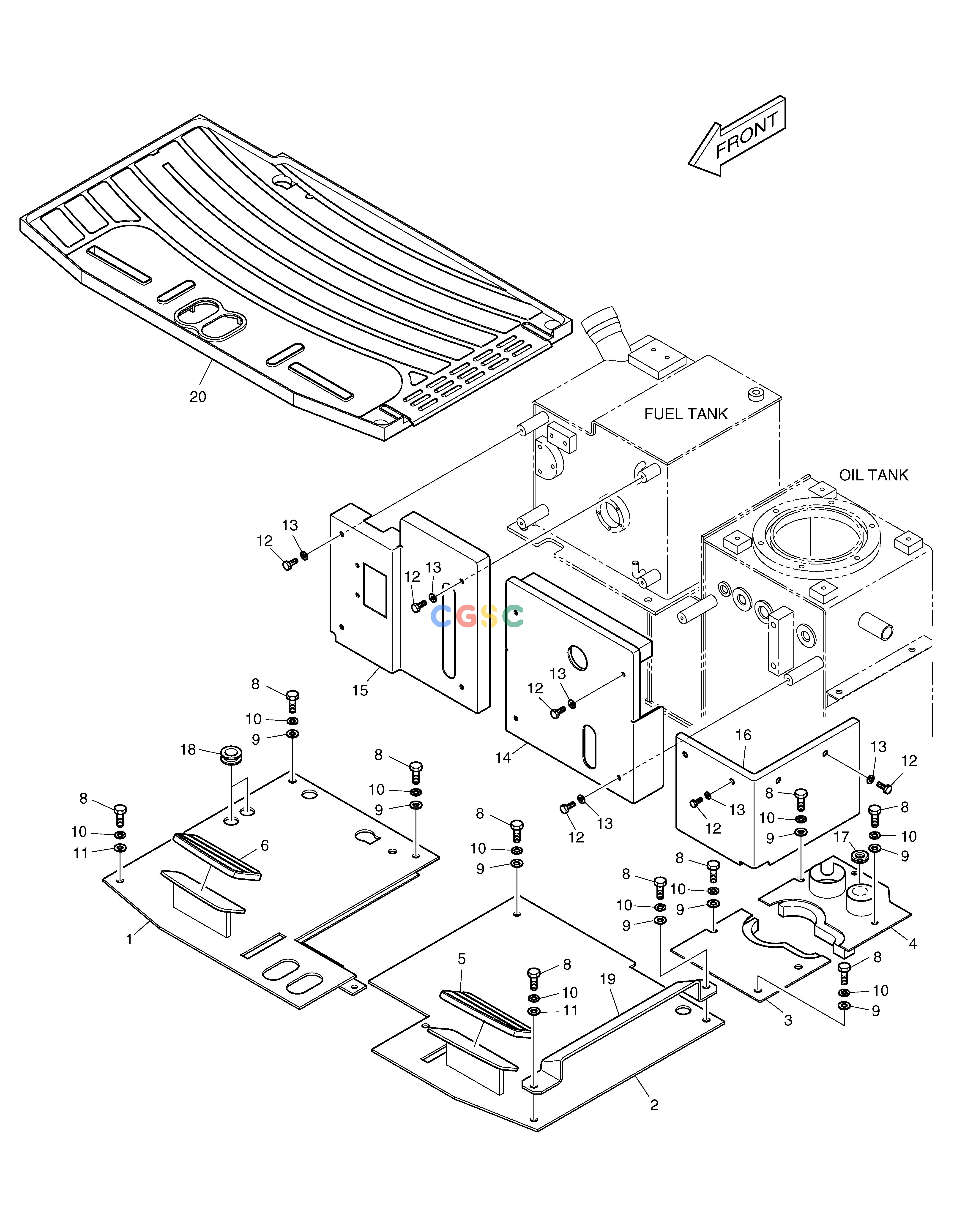 斗山零件查询FLOOR PLATE - CABIN SOLAR 015PLUS / S018-VT Doosan parts catalog online