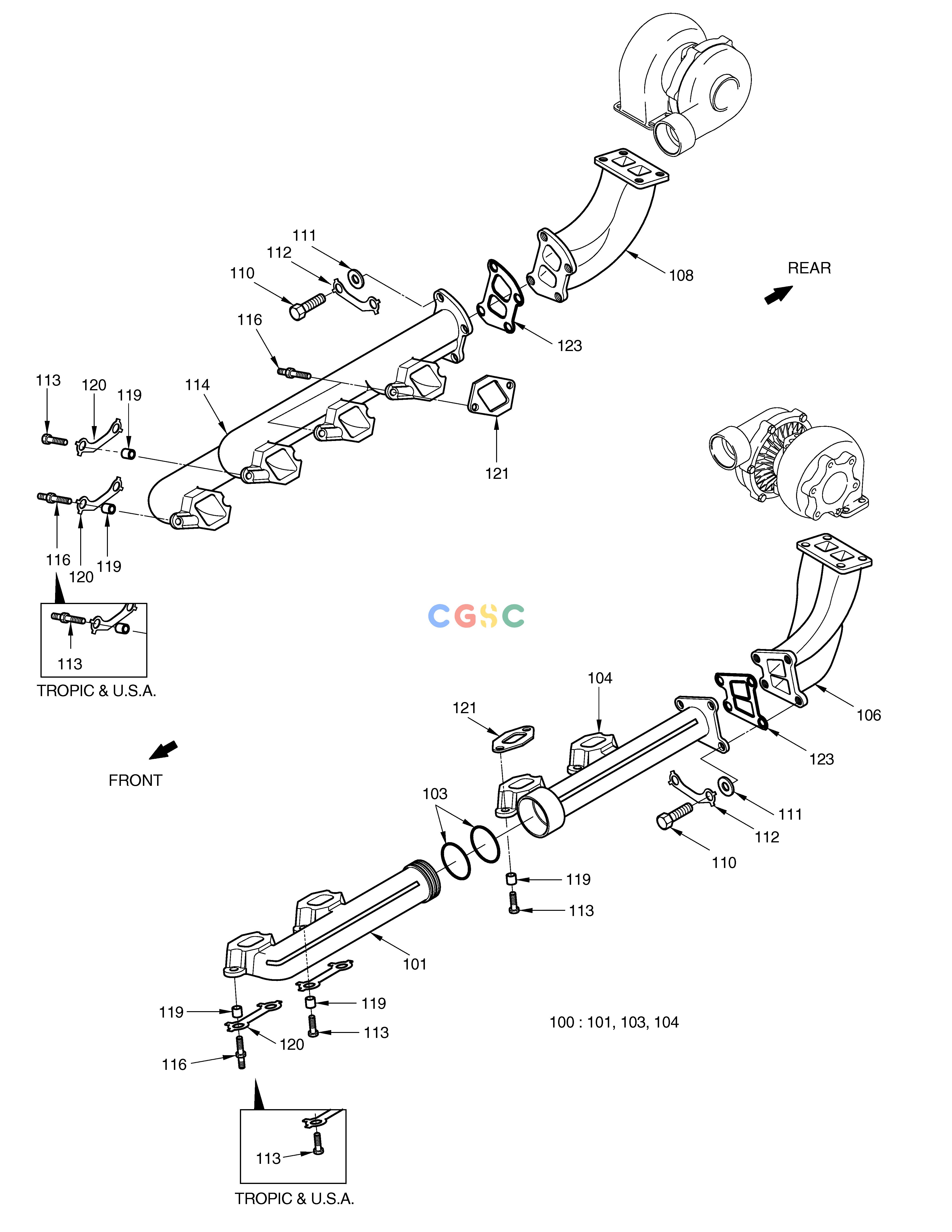 斗山零件查询EXHAUST MANIFOLD SOLAR 450LC-V Doosan parts catalog online