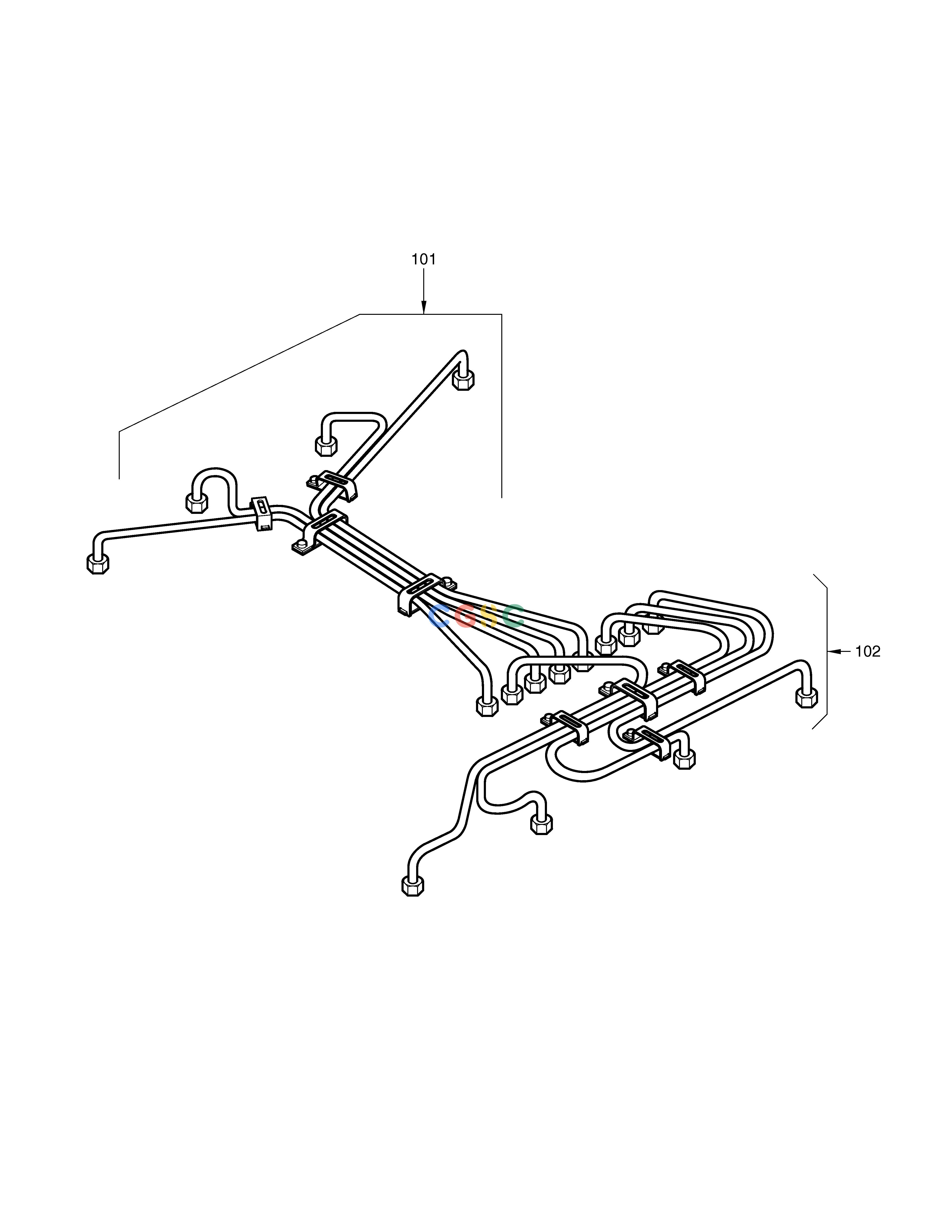 斗山零件查询FUEL INJECTION PIPE SOLAR 450LC-V Doosan parts catalog online