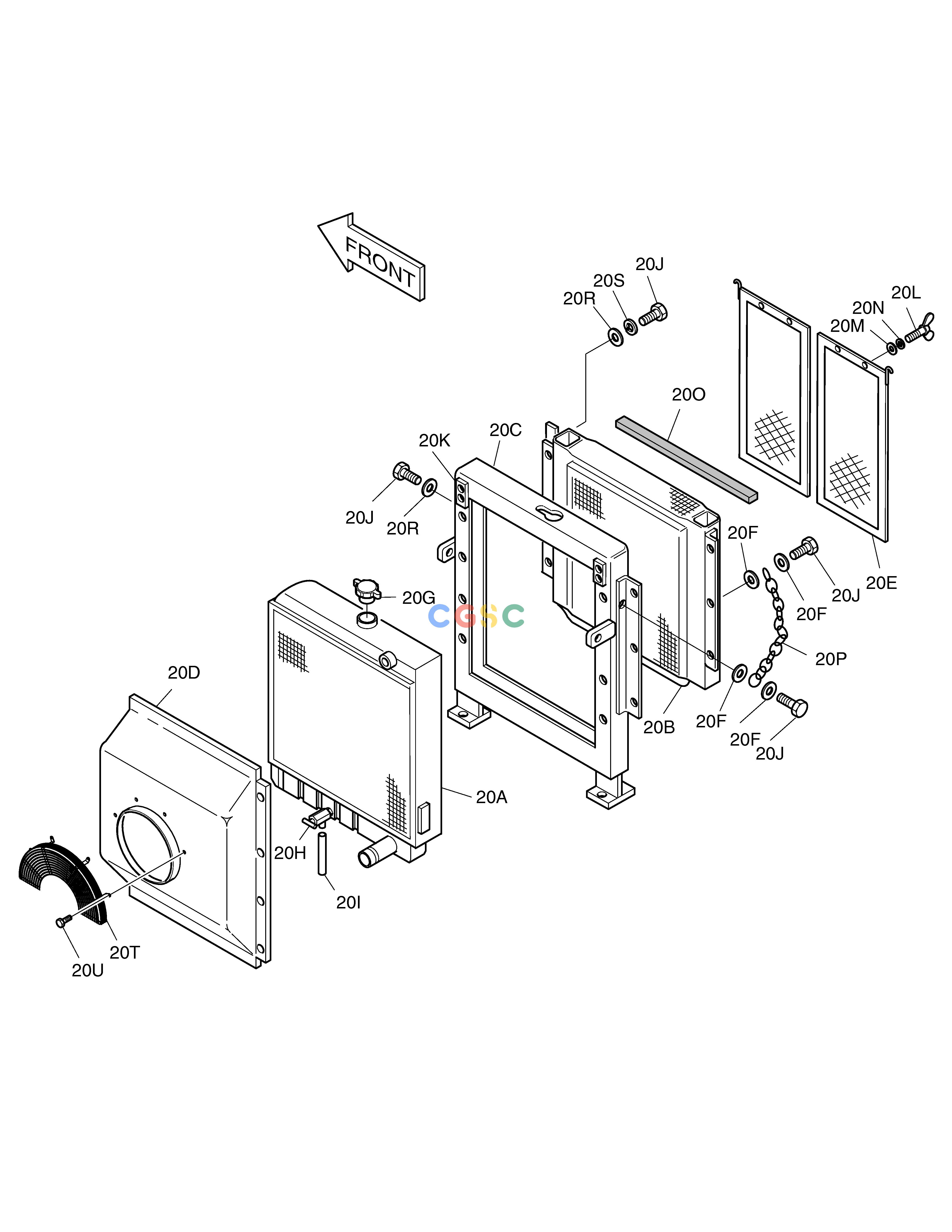斗山零件查询RADIATOR SOLAR 450LC-V Doosan parts catalog online