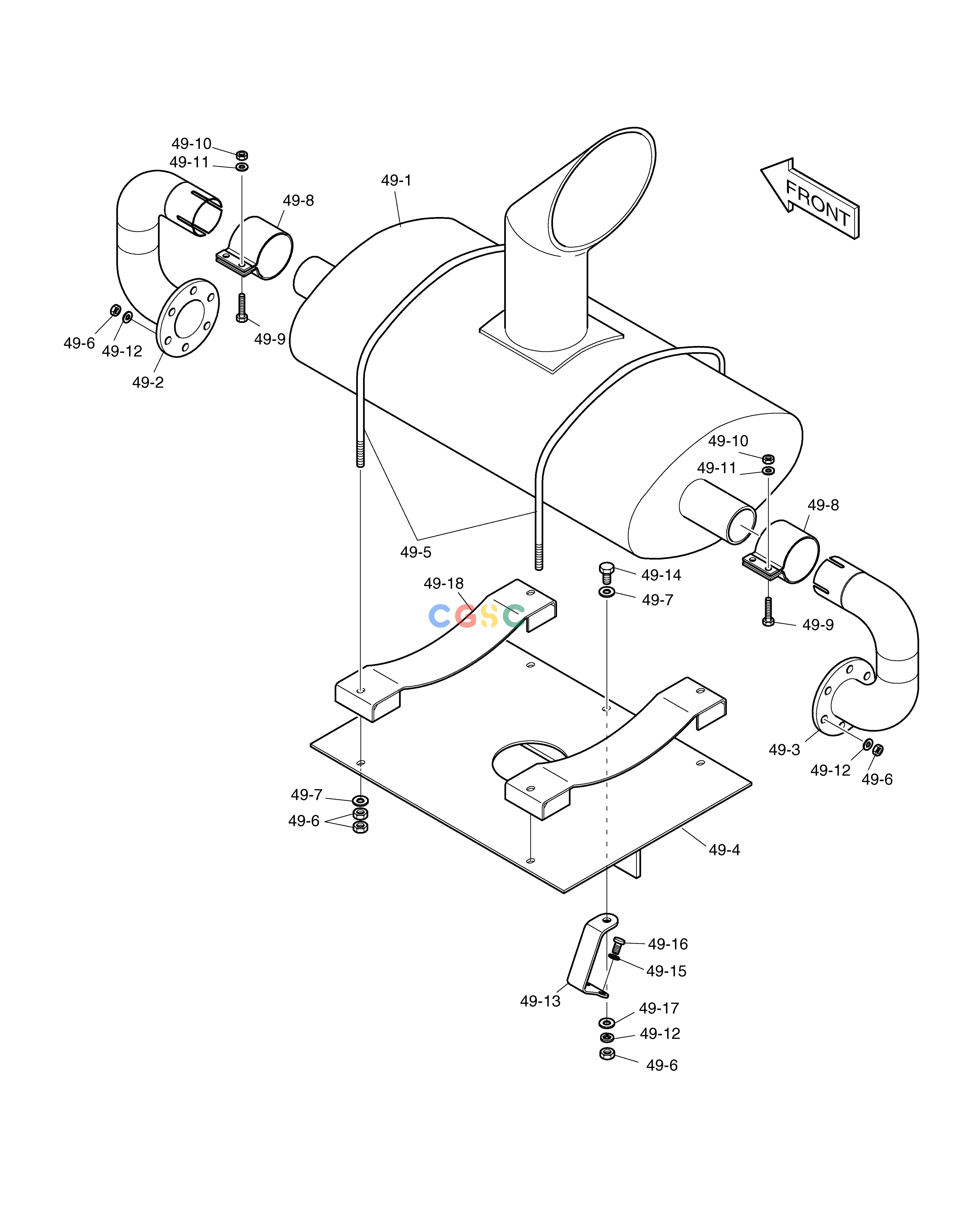 斗山零件查询MUFFLER SOLAR 450LC-V Doosan parts catalog online