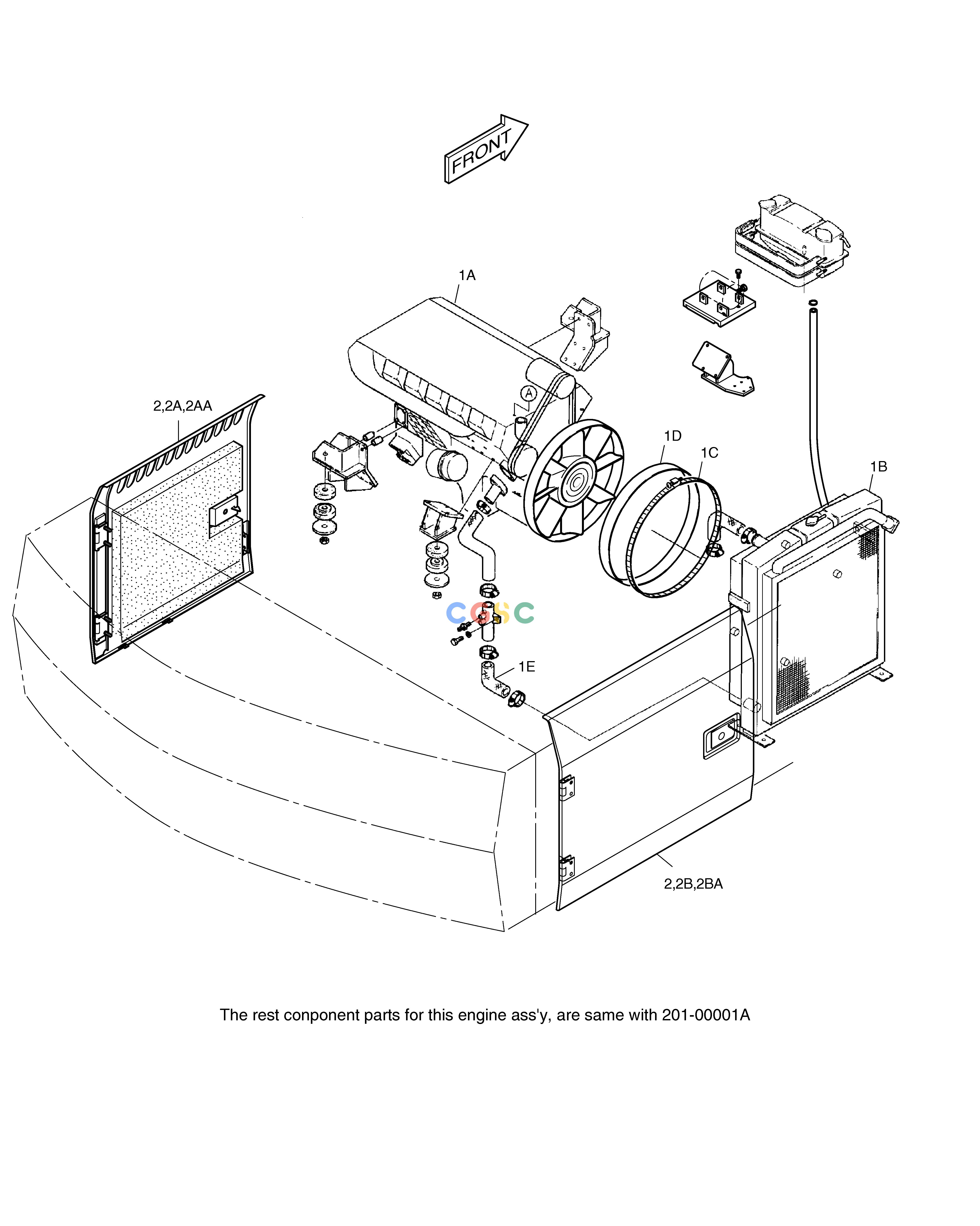 斗山零件查询ENGINE & COVER-EUROPE SOLAR 450LC-V Doosan parts catalog online
