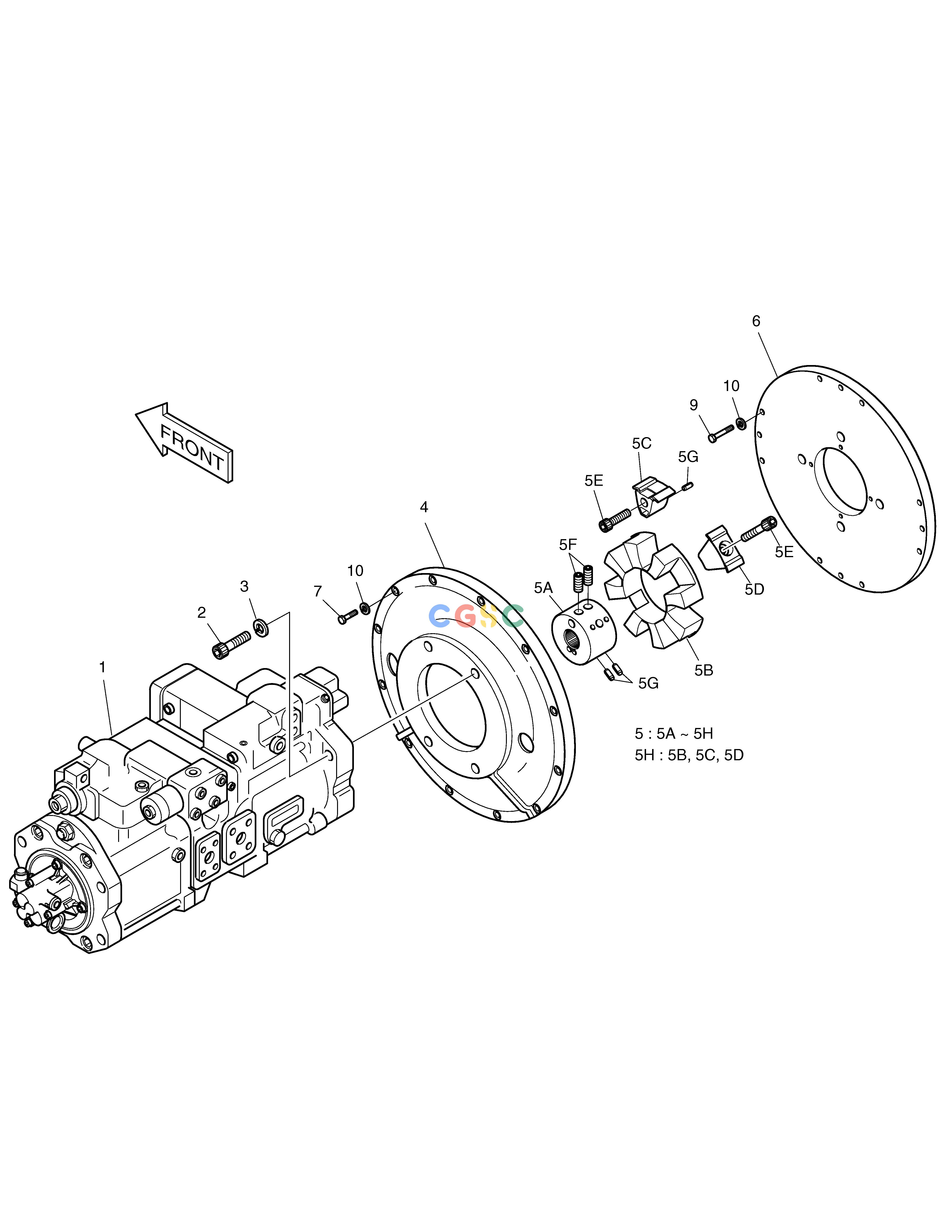 斗山零件查询PUMP MOUNTING SOLAR 450LC-V Doosan parts catalog online
