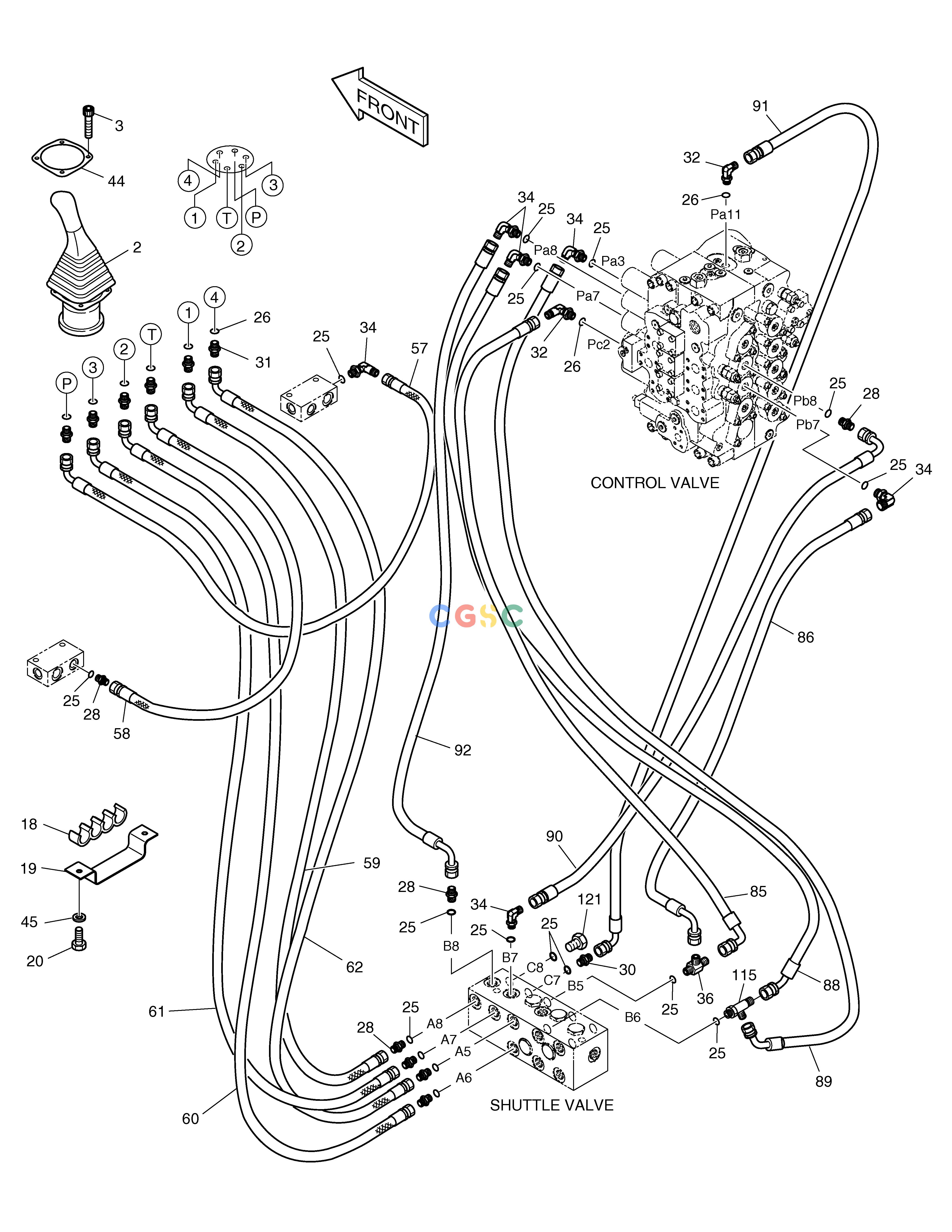 斗山零件查询PILOT PIPING(5) SOLAR 450LC-V Doosan parts catalog online