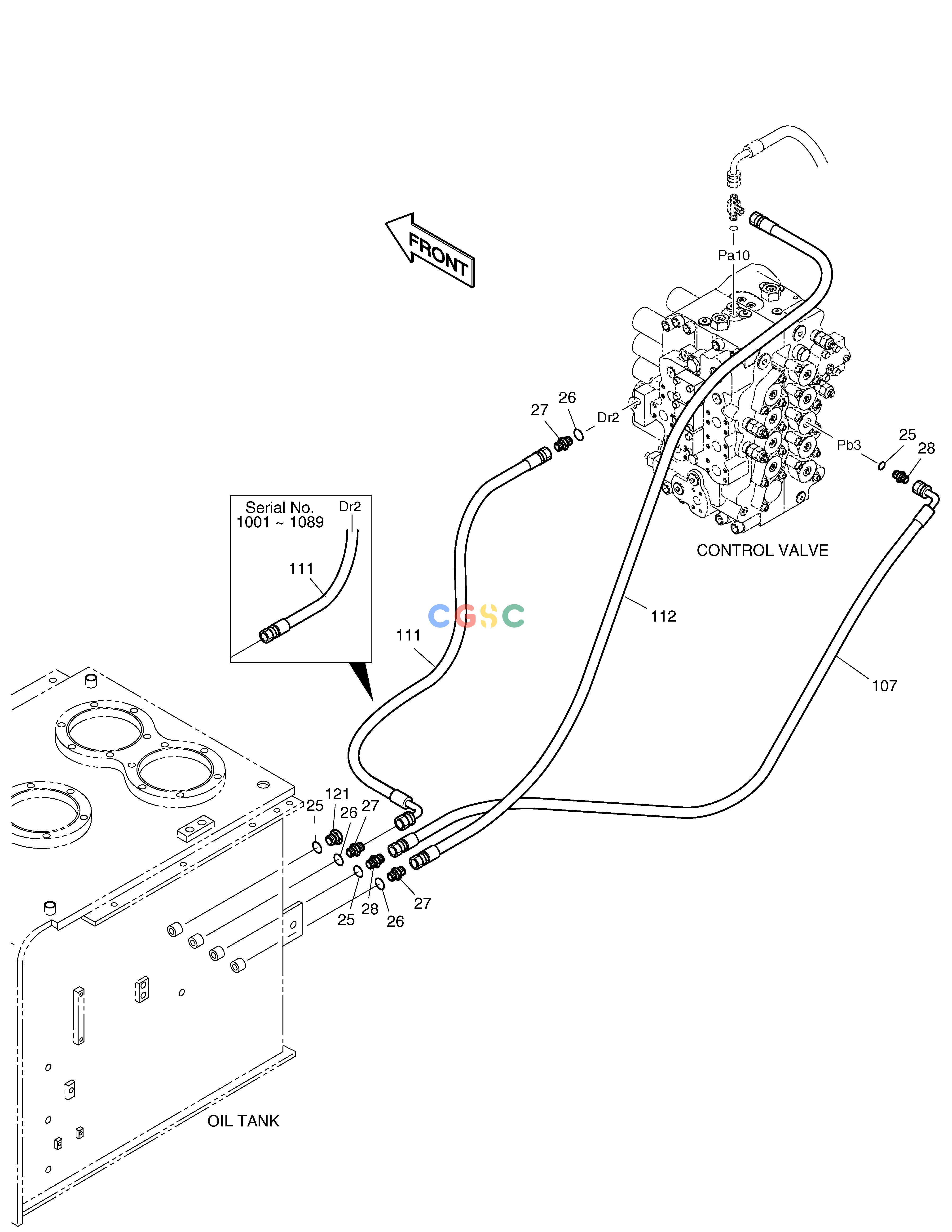 斗山零件查询PILOT PIPING(8) SOLAR 450LC-V Doosan parts catalog online