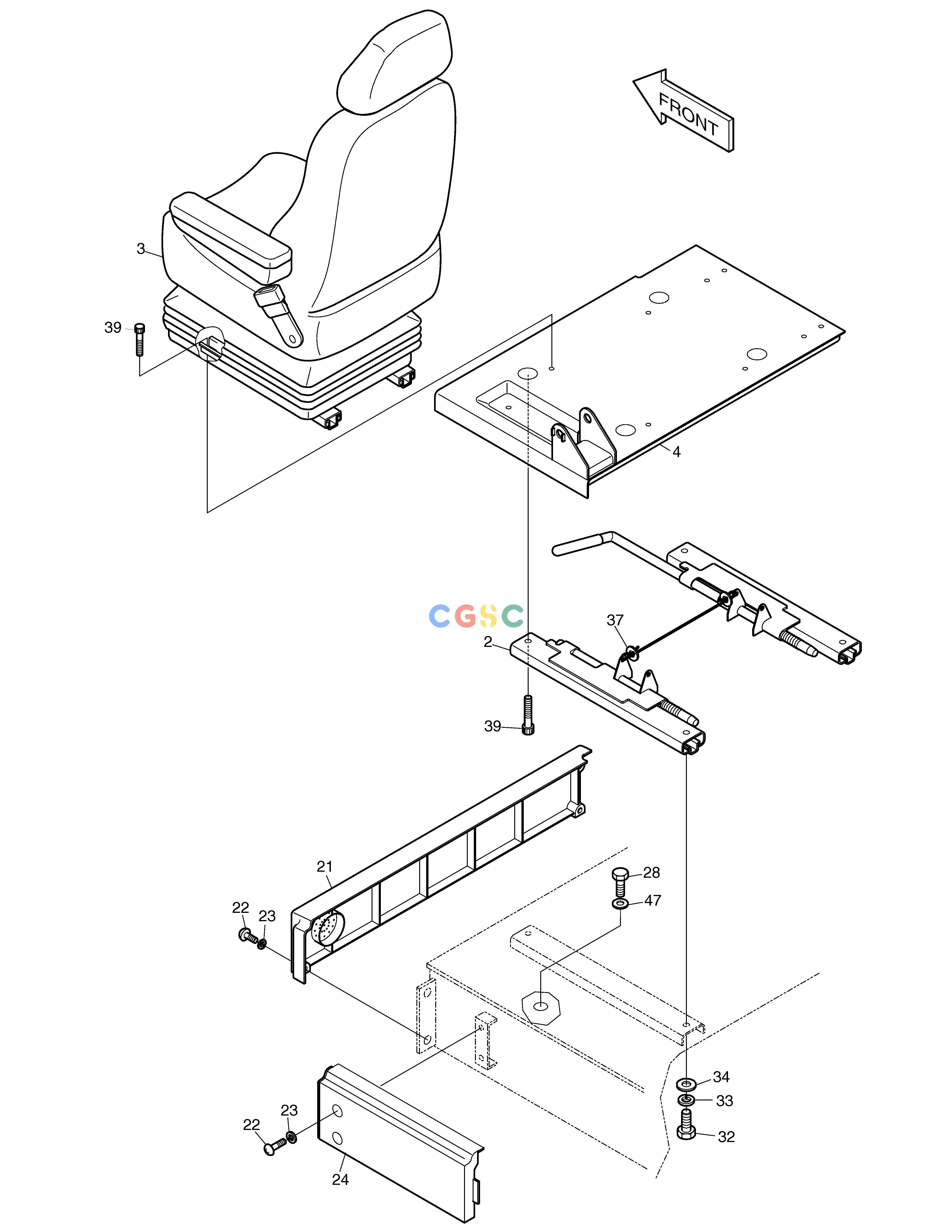 斗山零件查询SEAT & ELECTRIC BOX COVER SOLAR 450LC-V Doosan parts catalog online