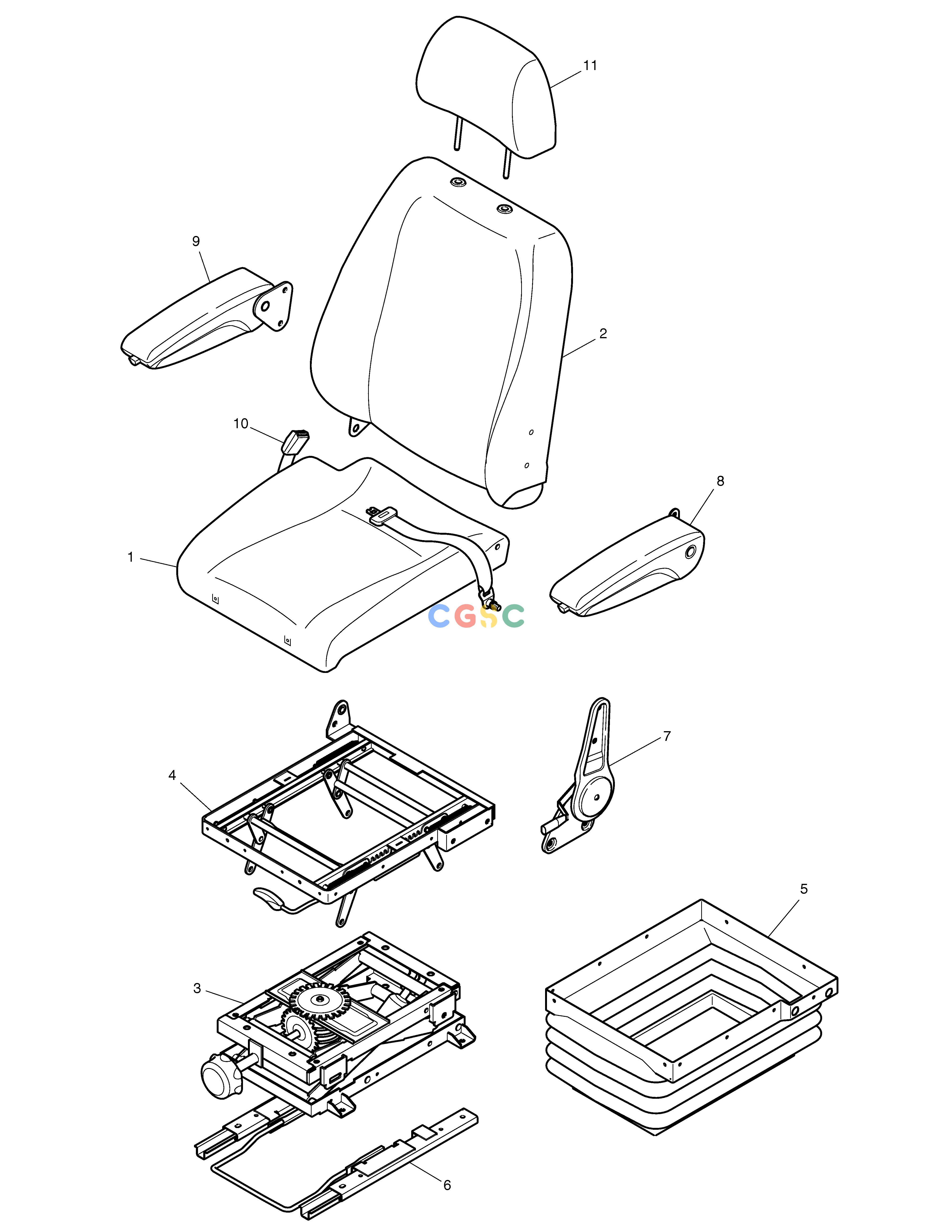 斗山零件查询SEAT-EXCEPT EUROPE & U.S.A SOLAR 450LC-V Doosan parts catalog online