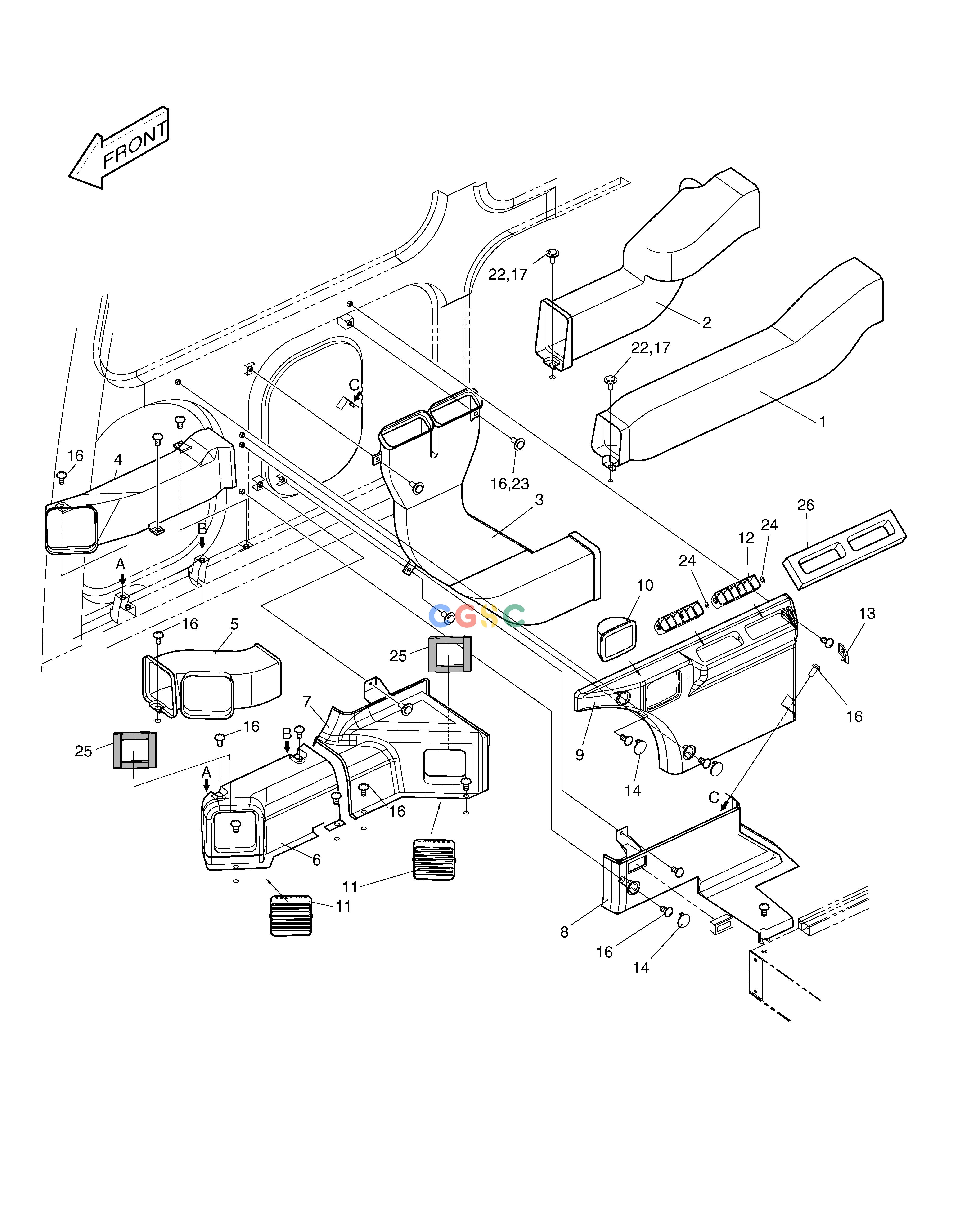 斗山零件查询DUCT COVER SOLAR 450LC-V Doosan parts catalog online
