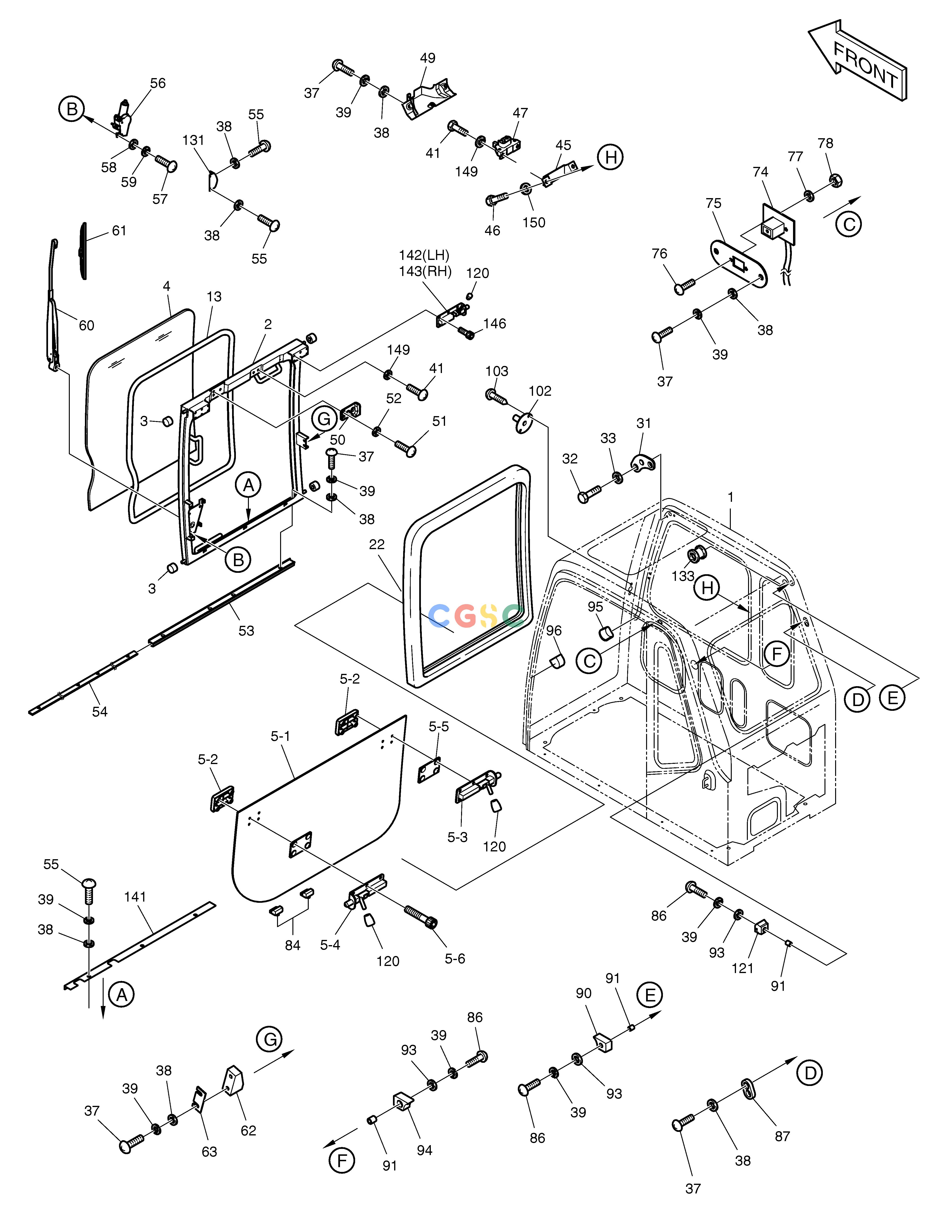 斗山零件查询CABIN(1) SOLAR 450LC-V Doosan parts catalog online