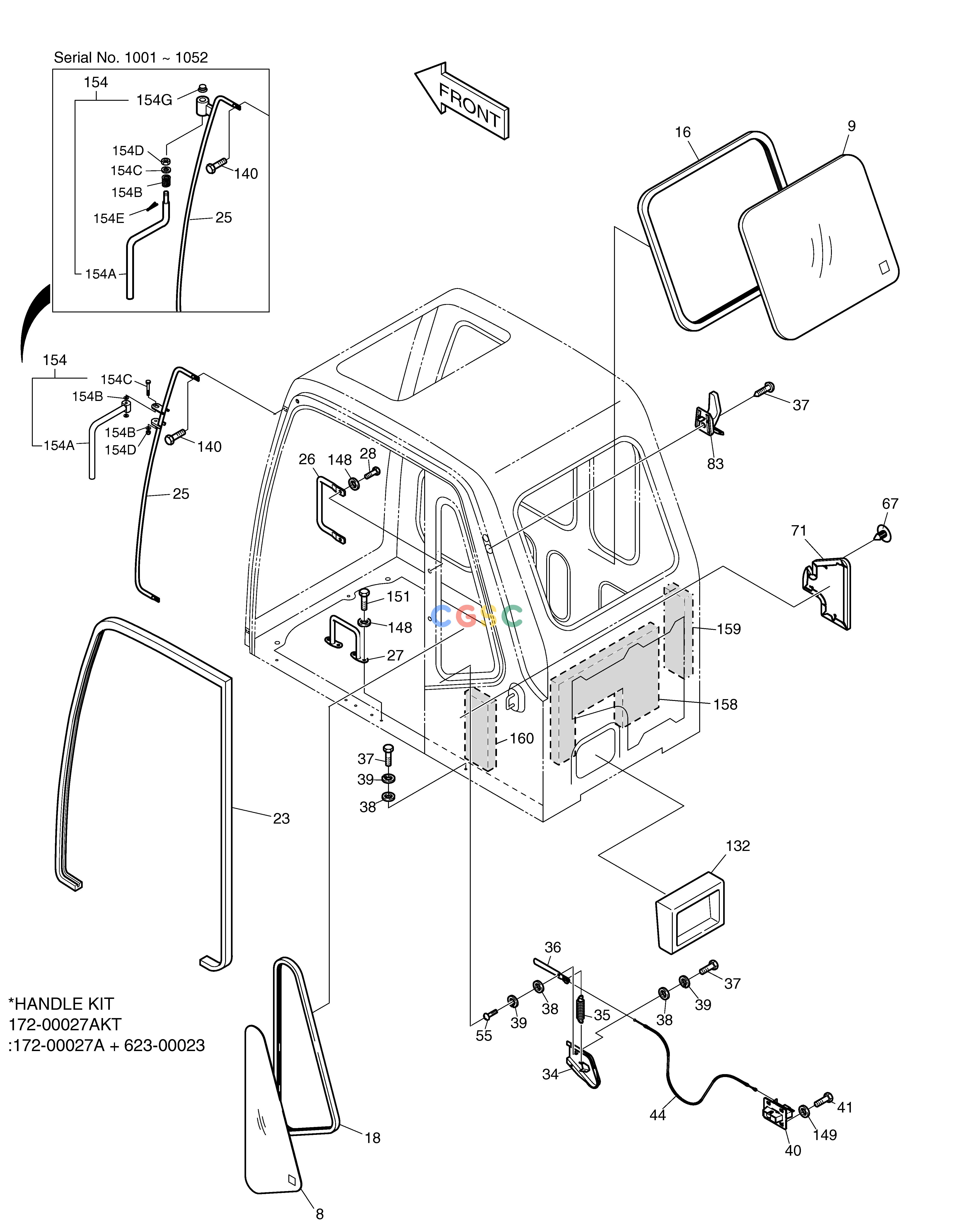 斗山零件查询CABIN(2) SOLAR 450LC-V Doosan parts catalog online