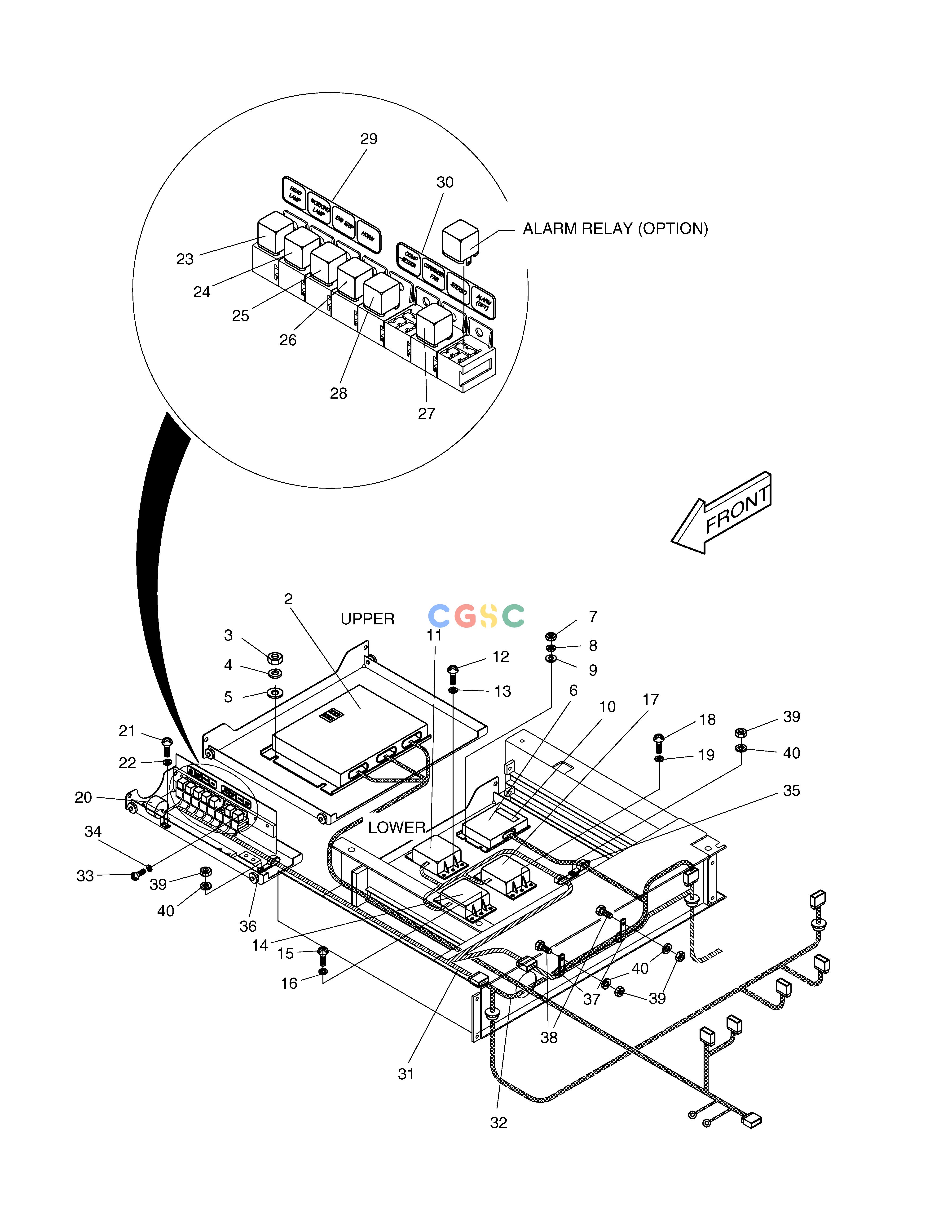 斗山零件查询ELECTRIC BOX ASS'Y(2)-ELECTRIC PARTS SOLAR 450LC-V Doosan parts catalog online