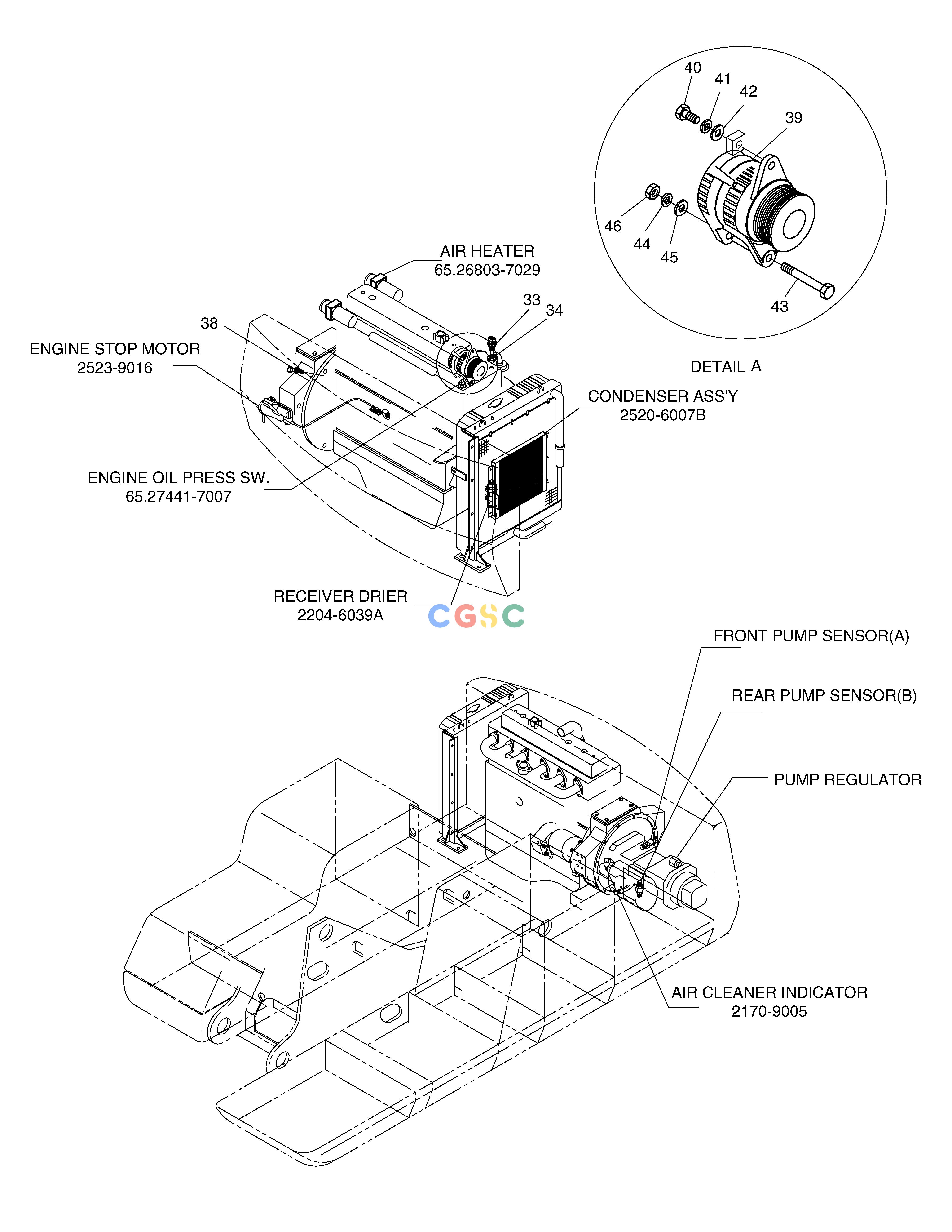 斗山零件查询ELECTRIC PARTS(5)-ENGINE SOLAR 450LC-V Doosan parts catalog online