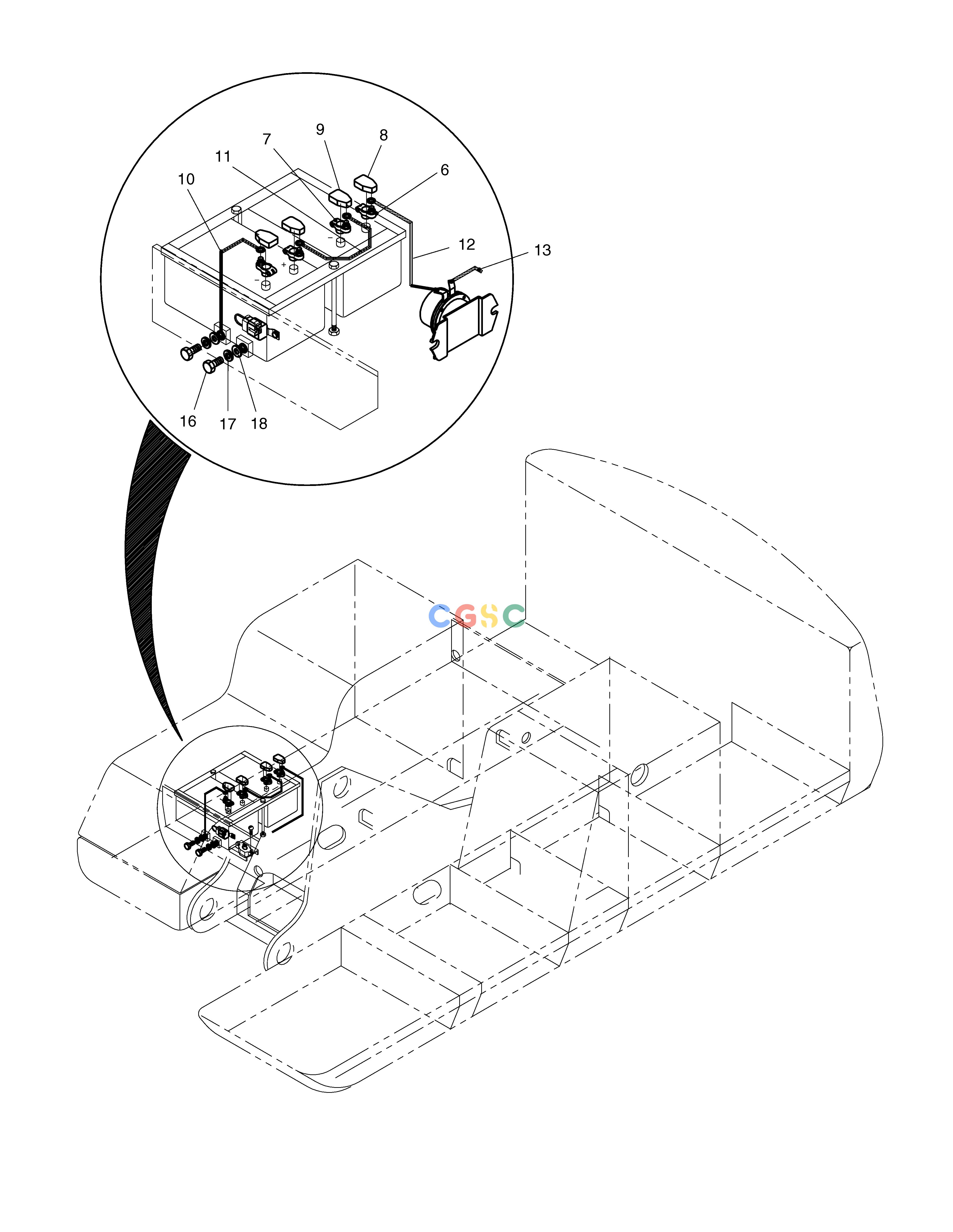 斗山零件查询ELECTRIC WIRING(3)-BATTERY SOLAR 450LC-V Doosan parts catalog online