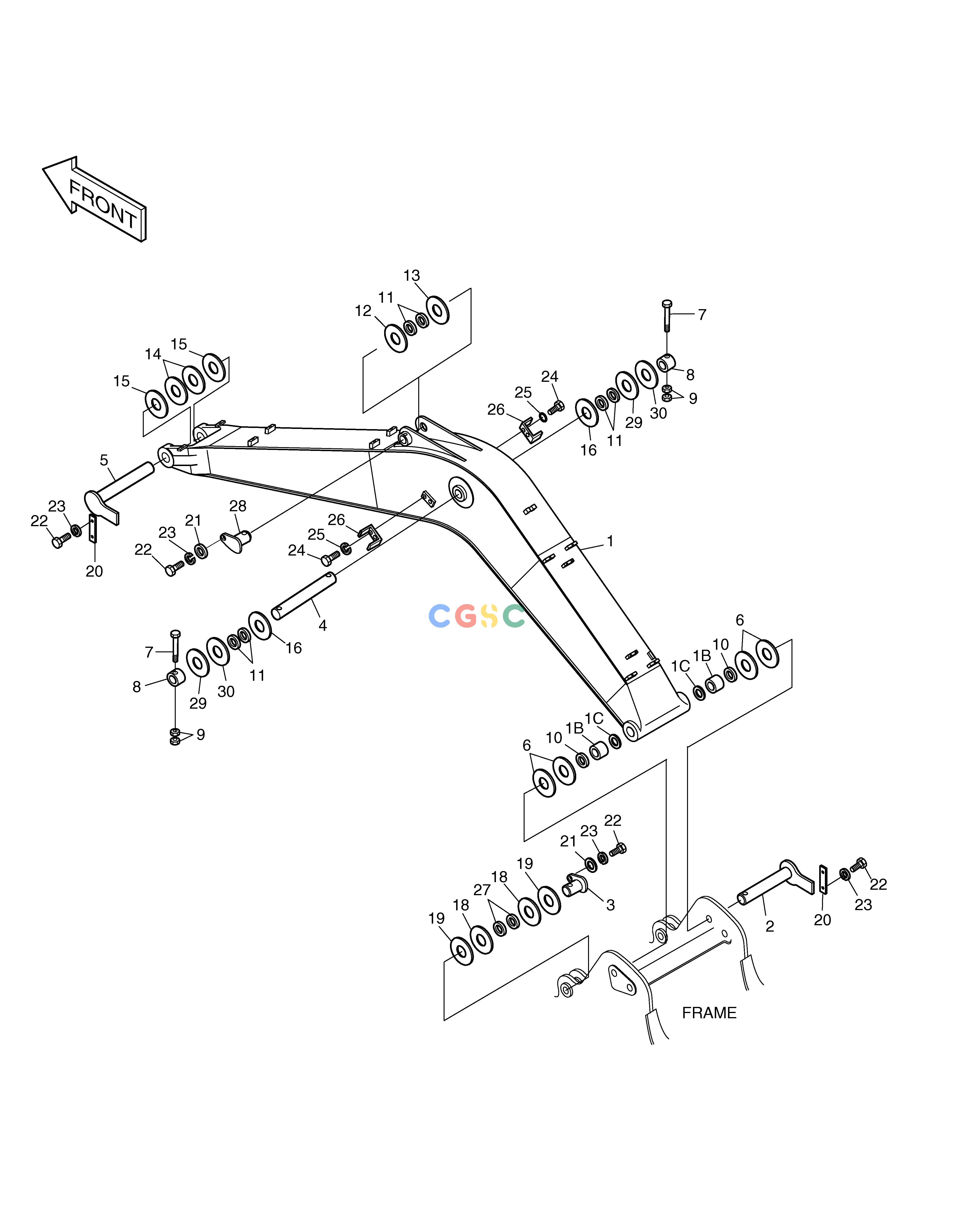 斗山零件查询BOOM-7.1m SOLAR 450LC-V Doosan parts catalog online
