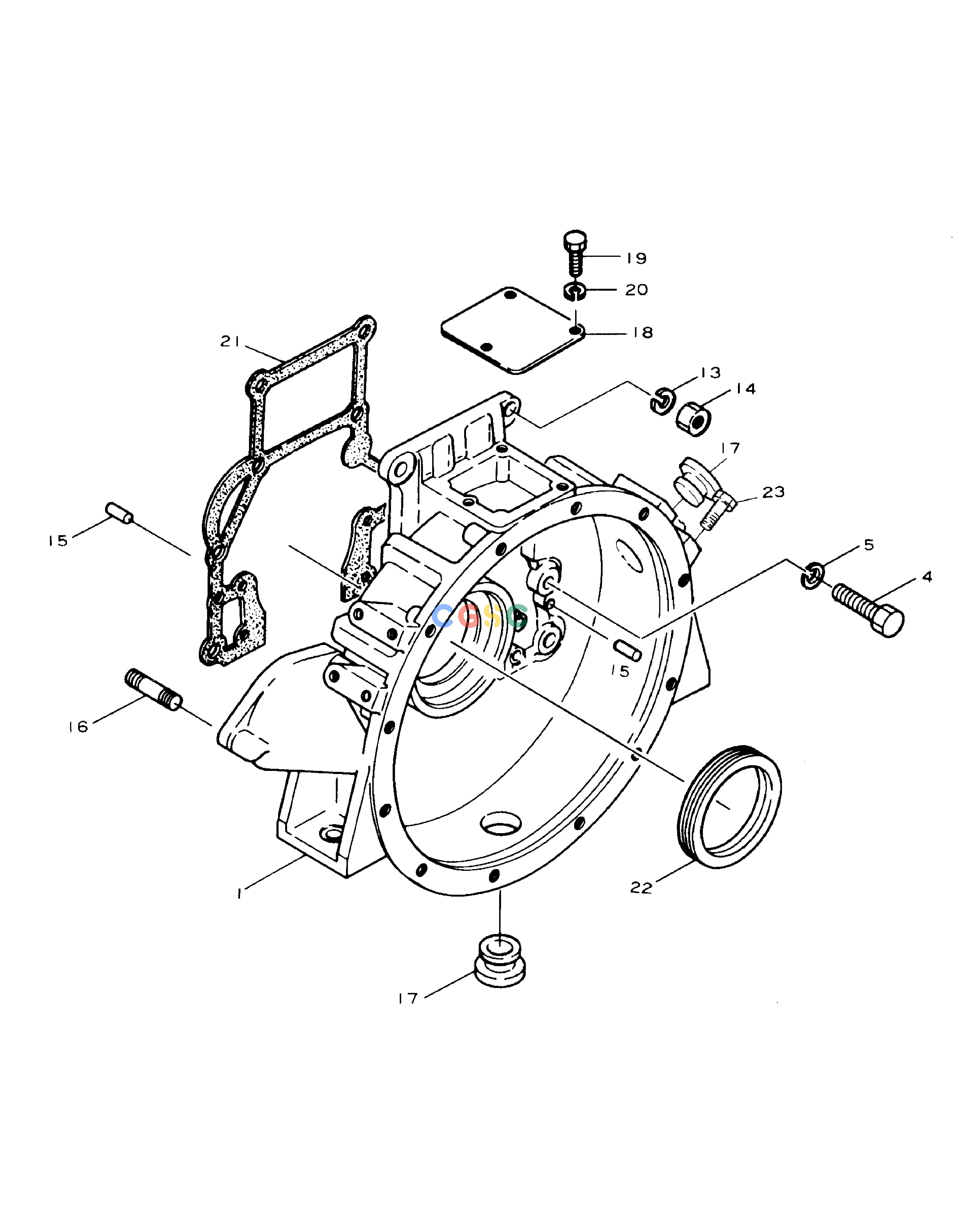 斗山零件查询FLYWHEEL HOUSING SOLAR 130-2 Doosan parts catalog online