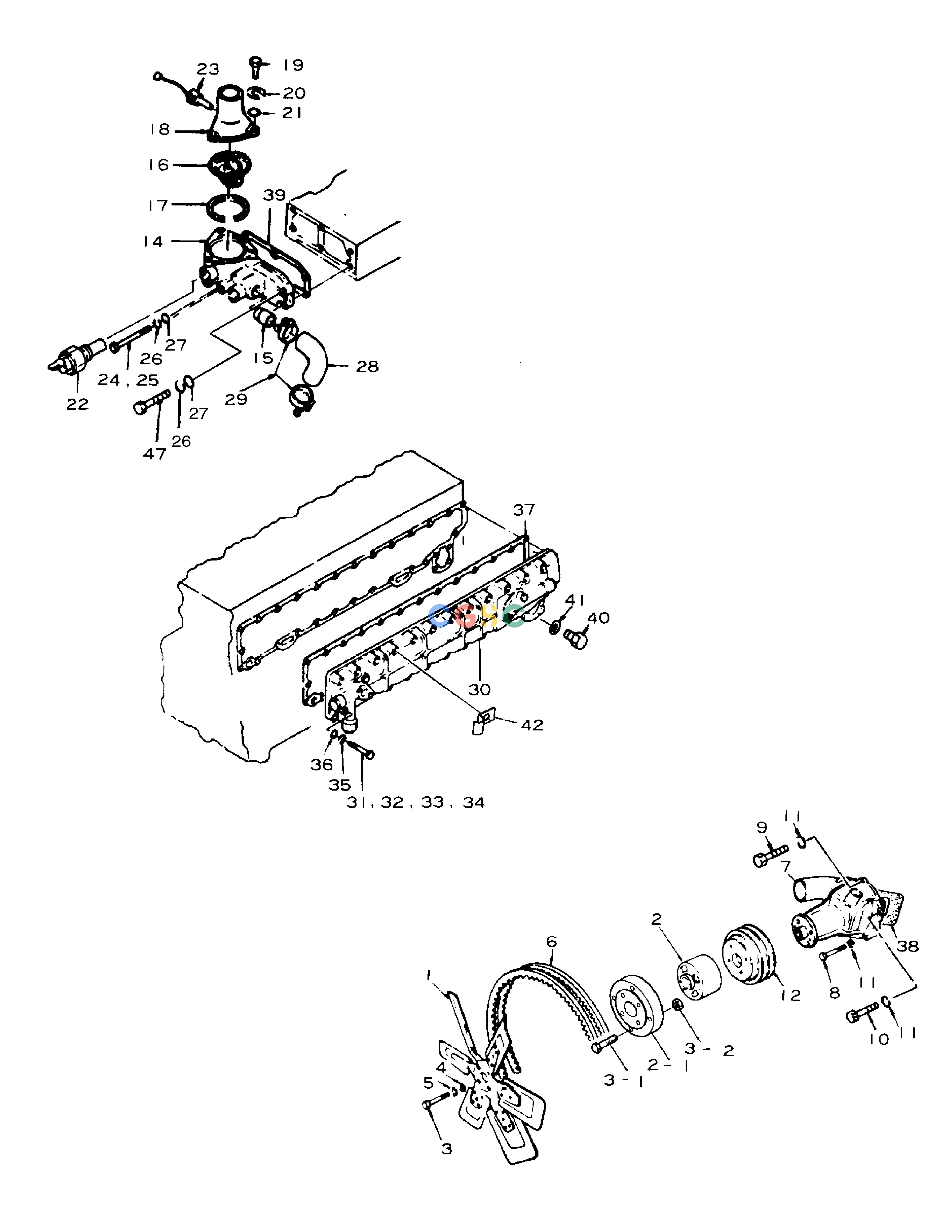 斗山零件查询COOLING SYSTEM SOLAR 130-2 Doosan parts catalog online
