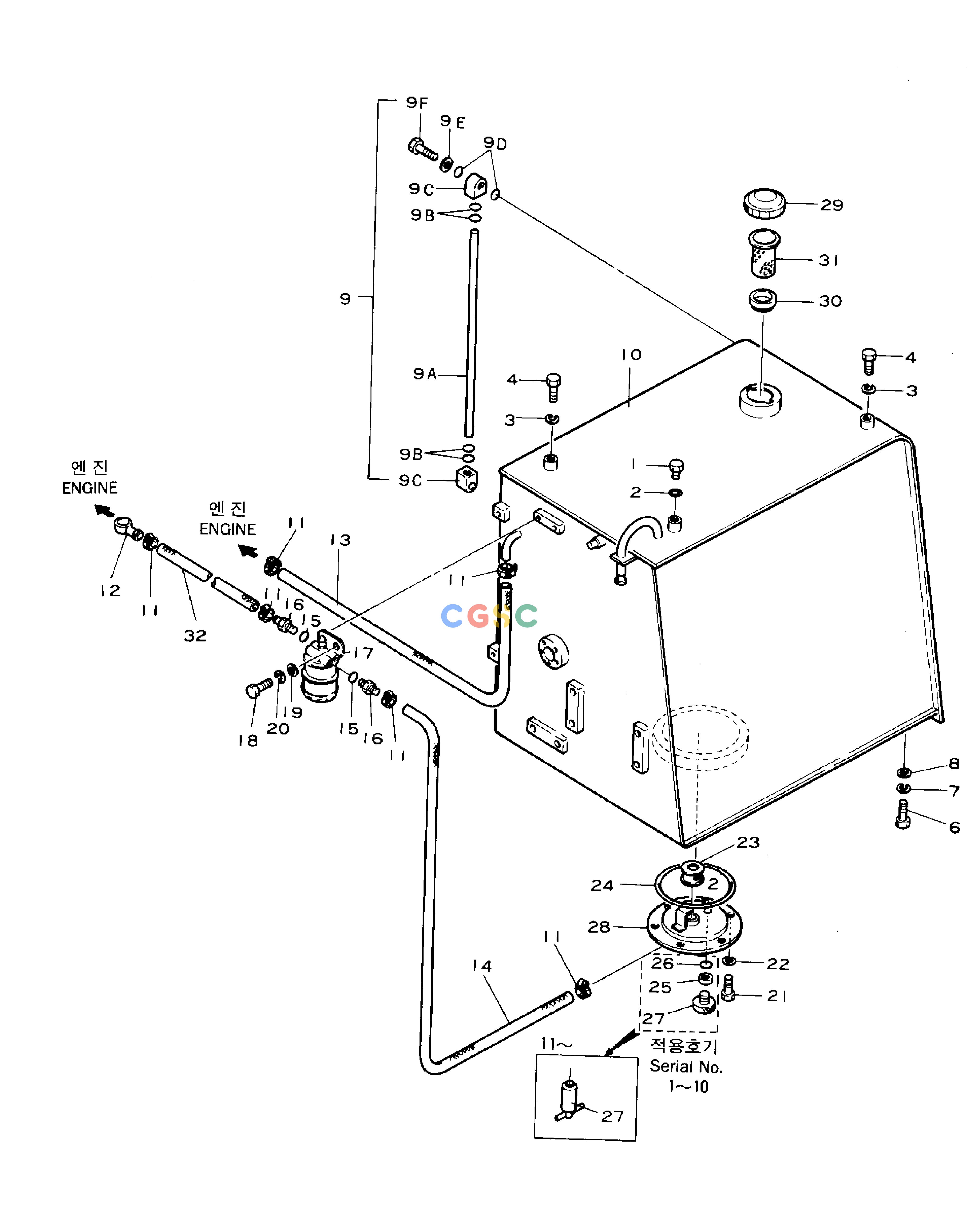 斗山零件查询FUEL TANK SOLAR 130-2 Doosan parts catalog online