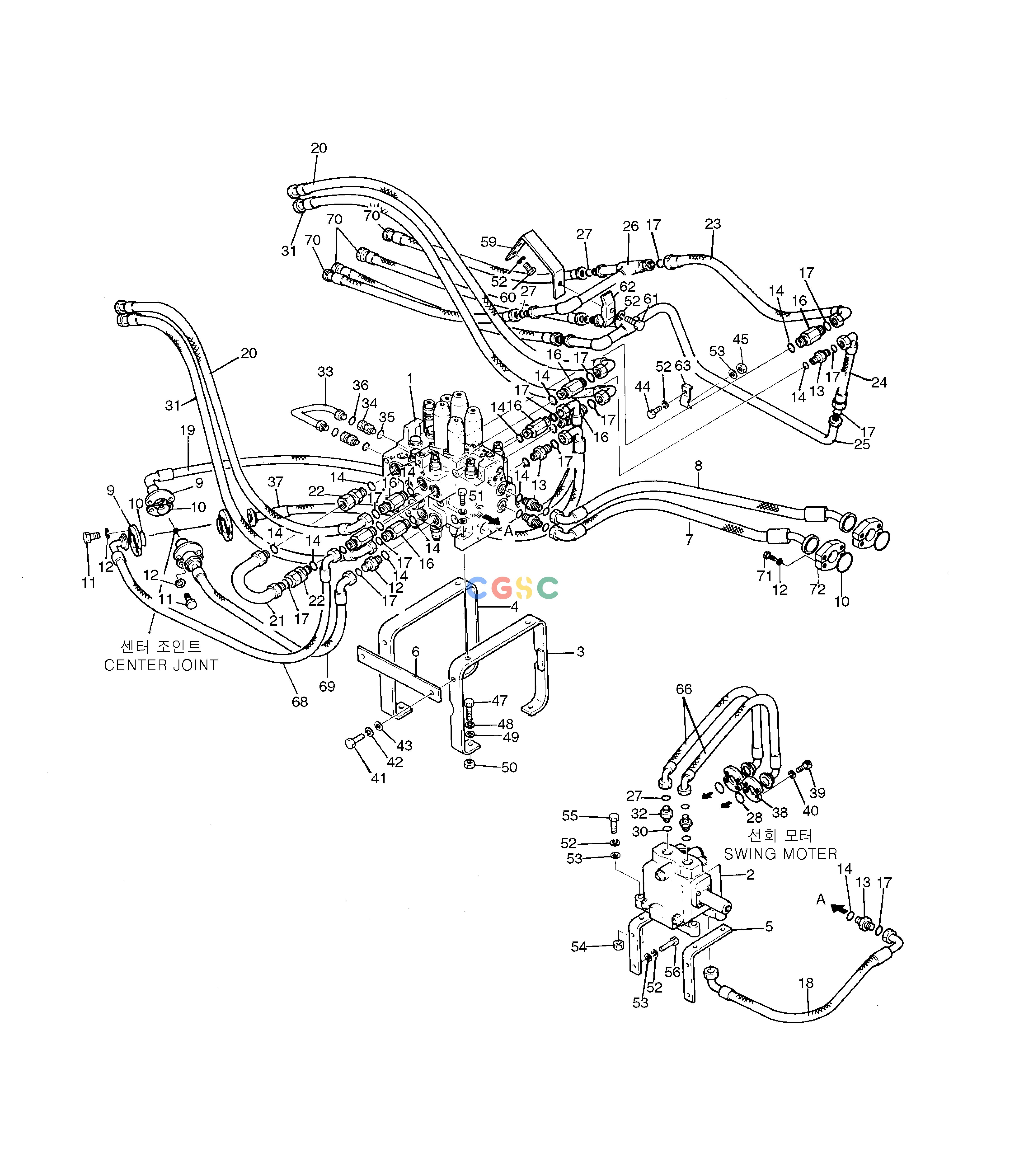 斗山零件查询MAIN PIPING(2)-FOR K3V PUMP SOLAR 130-2 Doosan parts catalog online