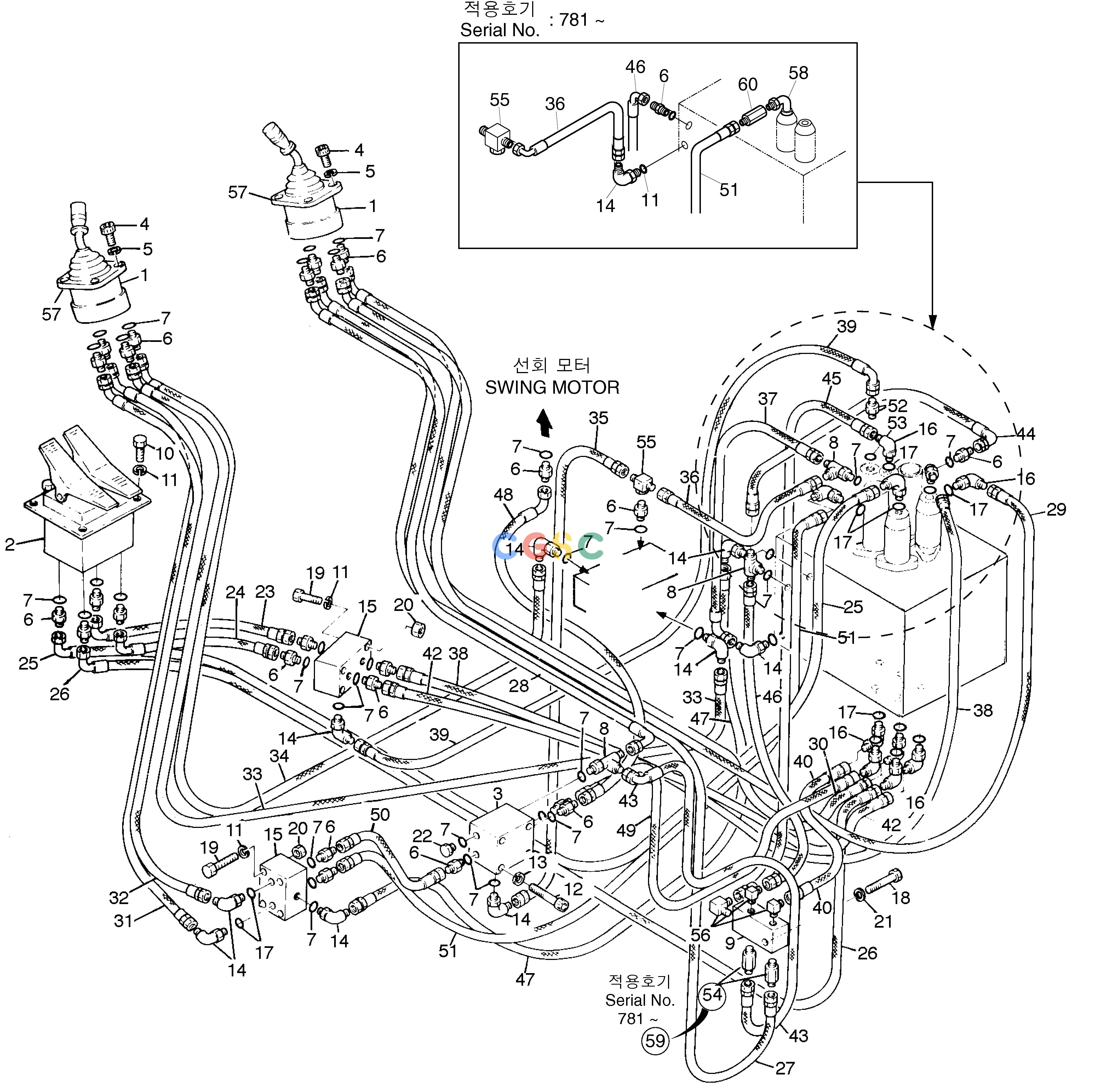 斗山零件查询PILOT PIPING(1) SOLAR 130-2 Doosan parts catalog online
