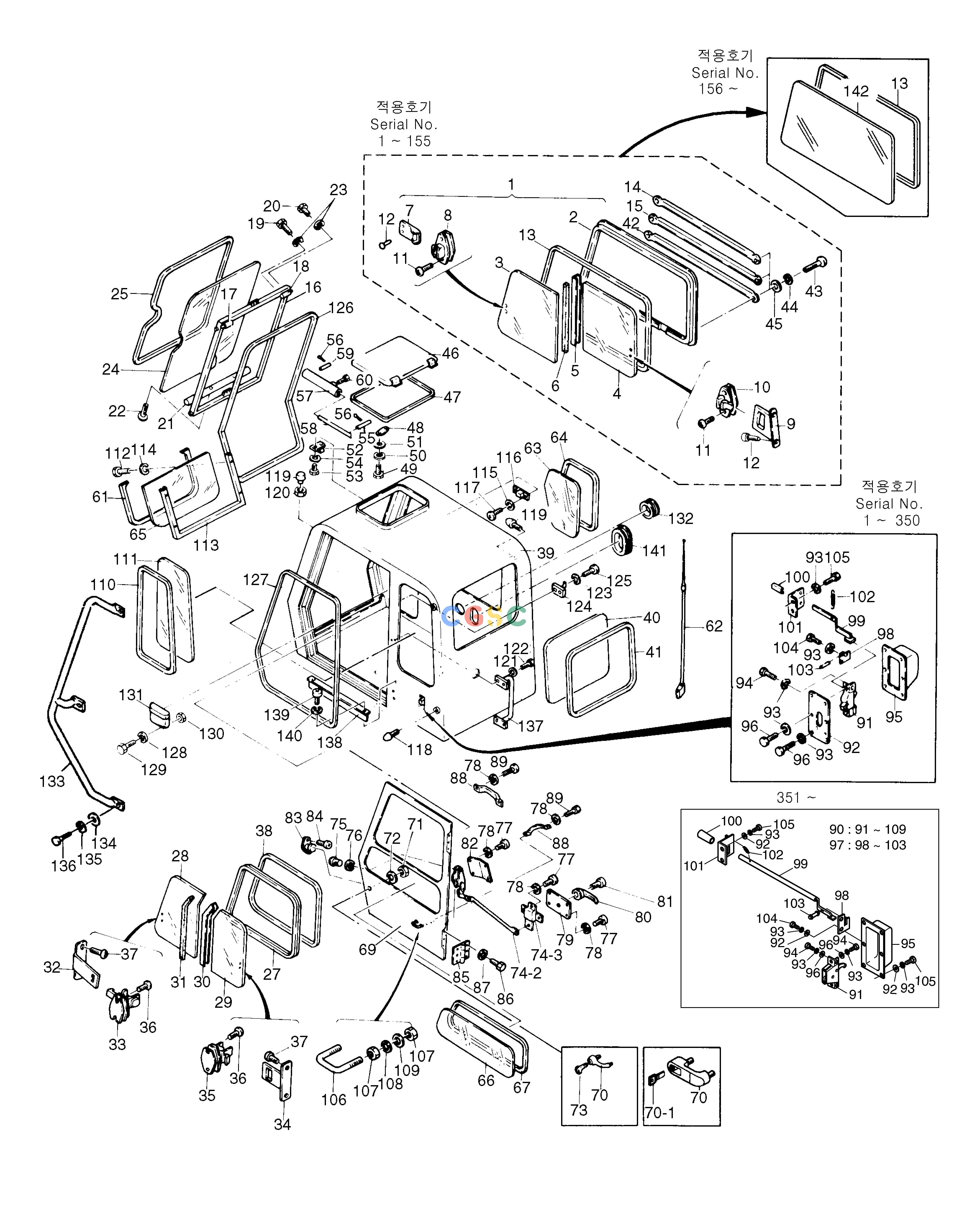 斗山零件查询CABIN PARTS SOLAR 130-2 Doosan parts catalog online