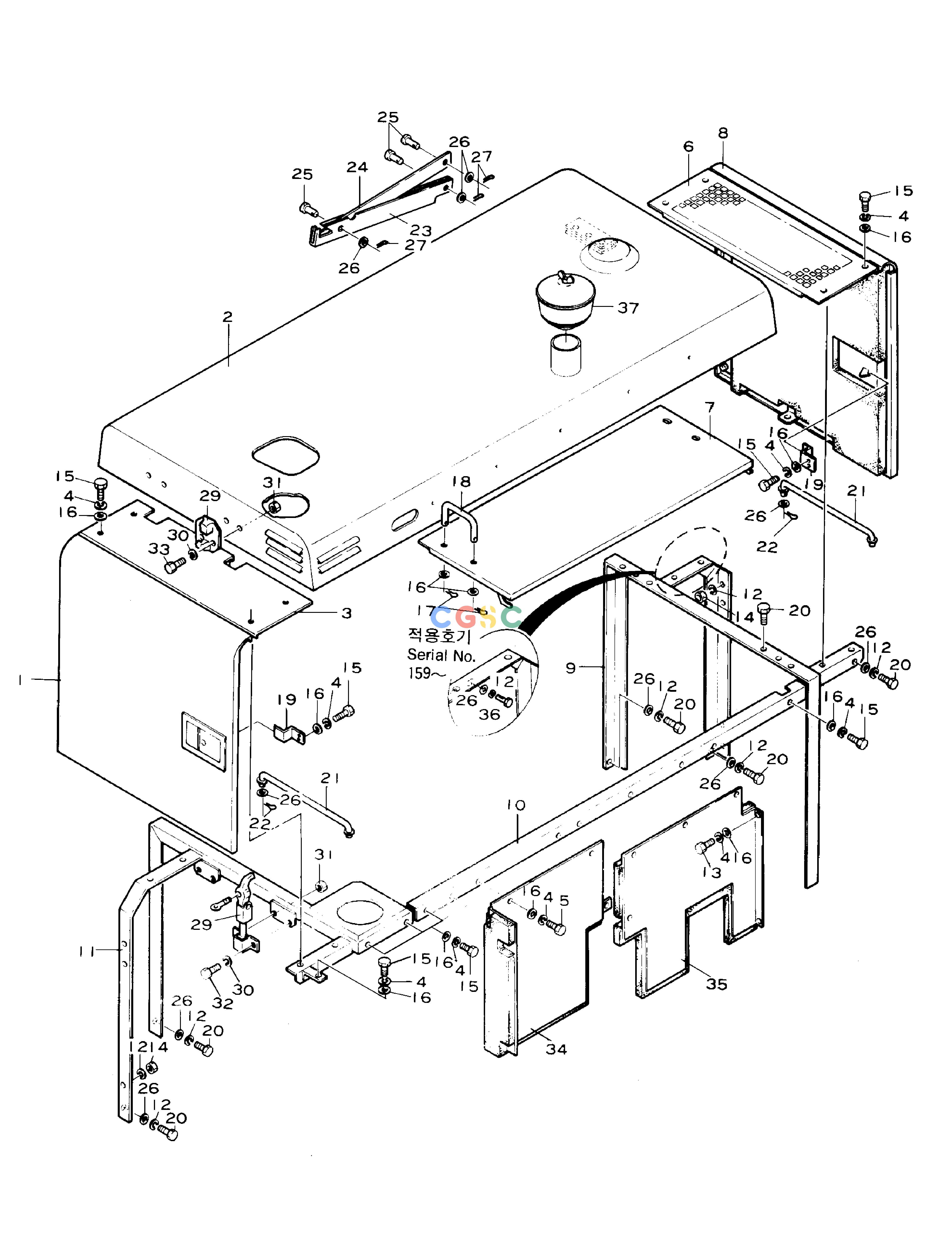斗山零件查询UPPER COVER SOLAR 130-2 Doosan parts catalog online