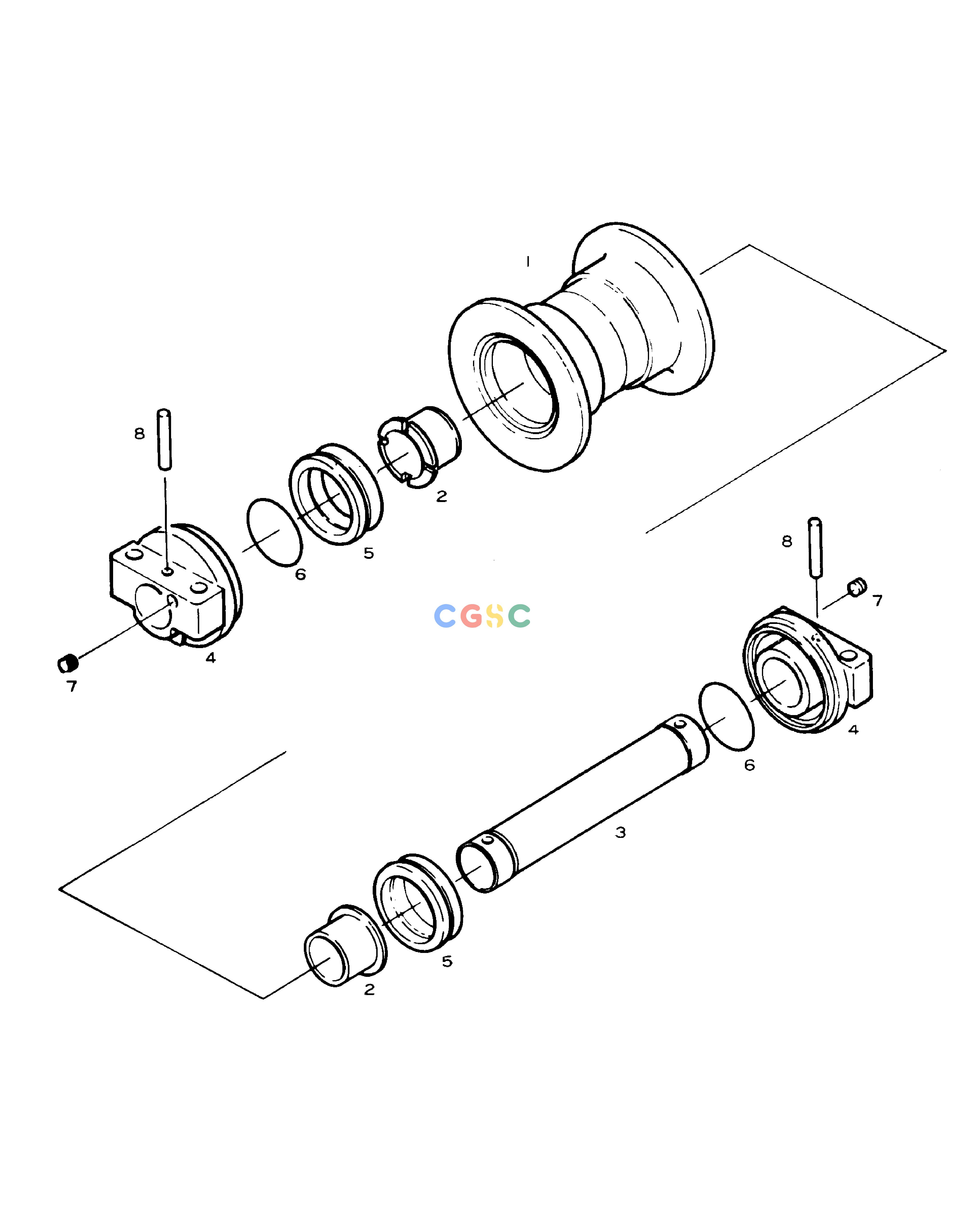 斗山零件查询LOWER ROLLER SOLAR 130-2 Doosan parts catalog online