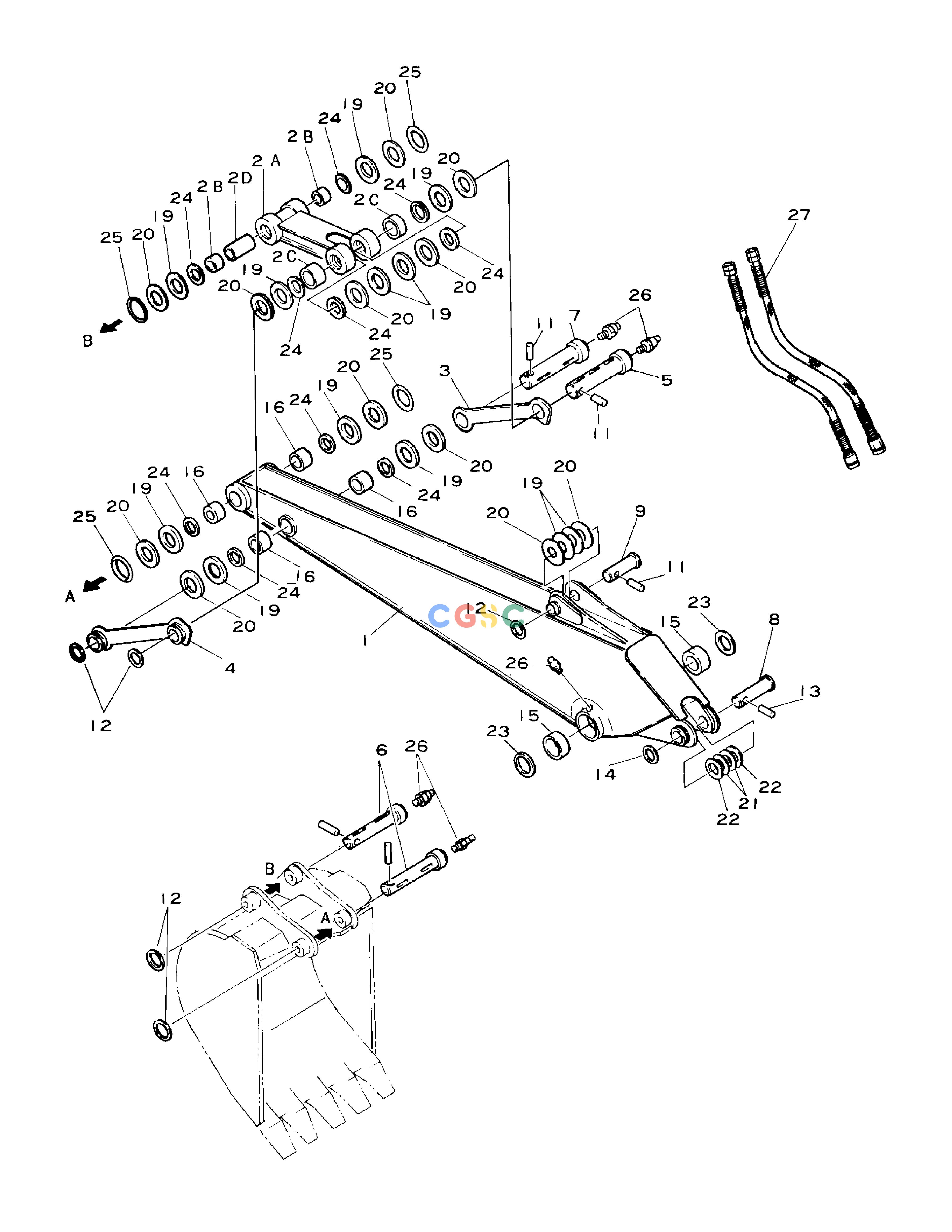 斗山零件查询ARM(1)-3.0M SOLAR 130-2 Doosan parts catalog online