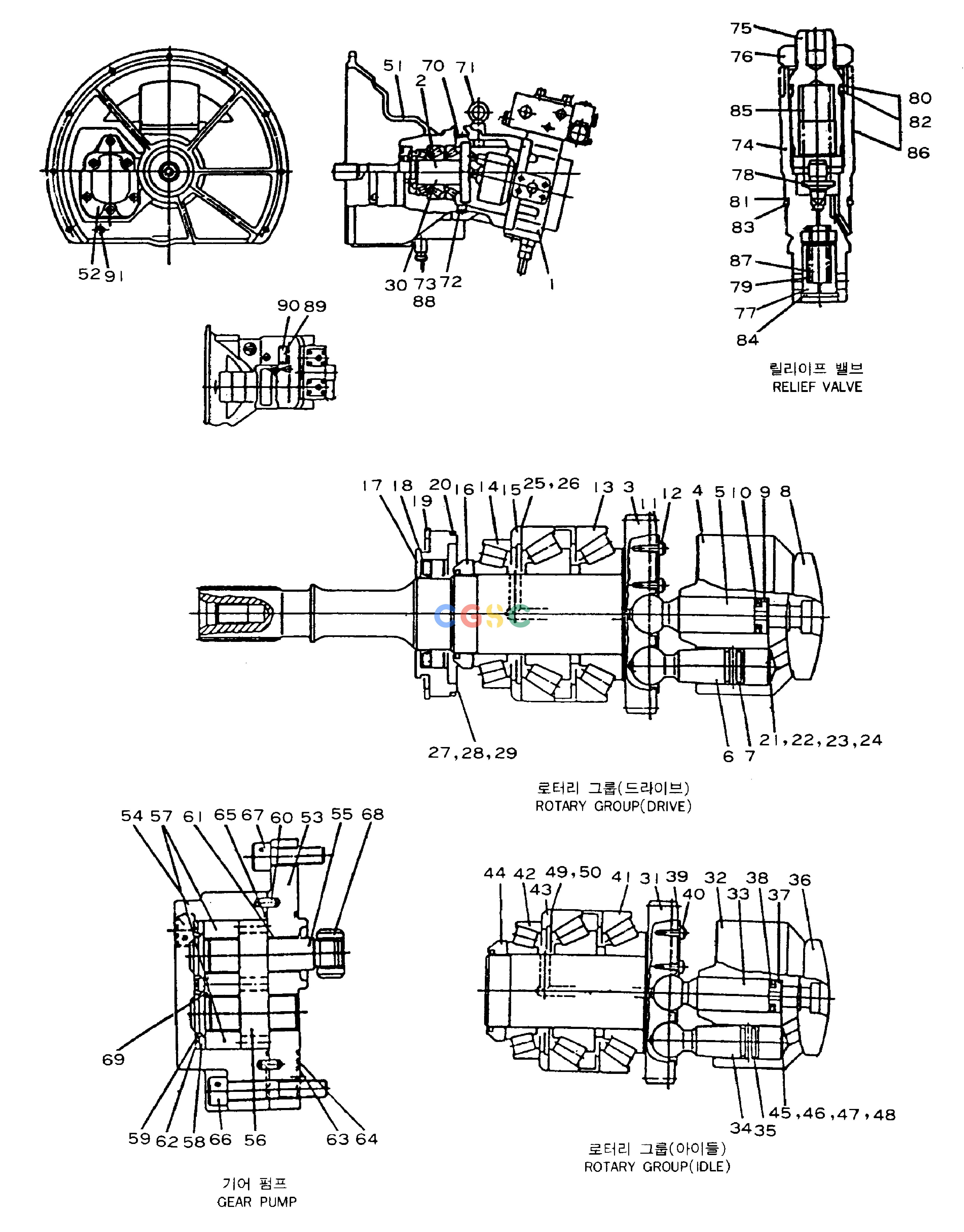 斗山零件查询MAIN PUMP-A8X PUMP SOLAR 130-2 Doosan parts catalog online