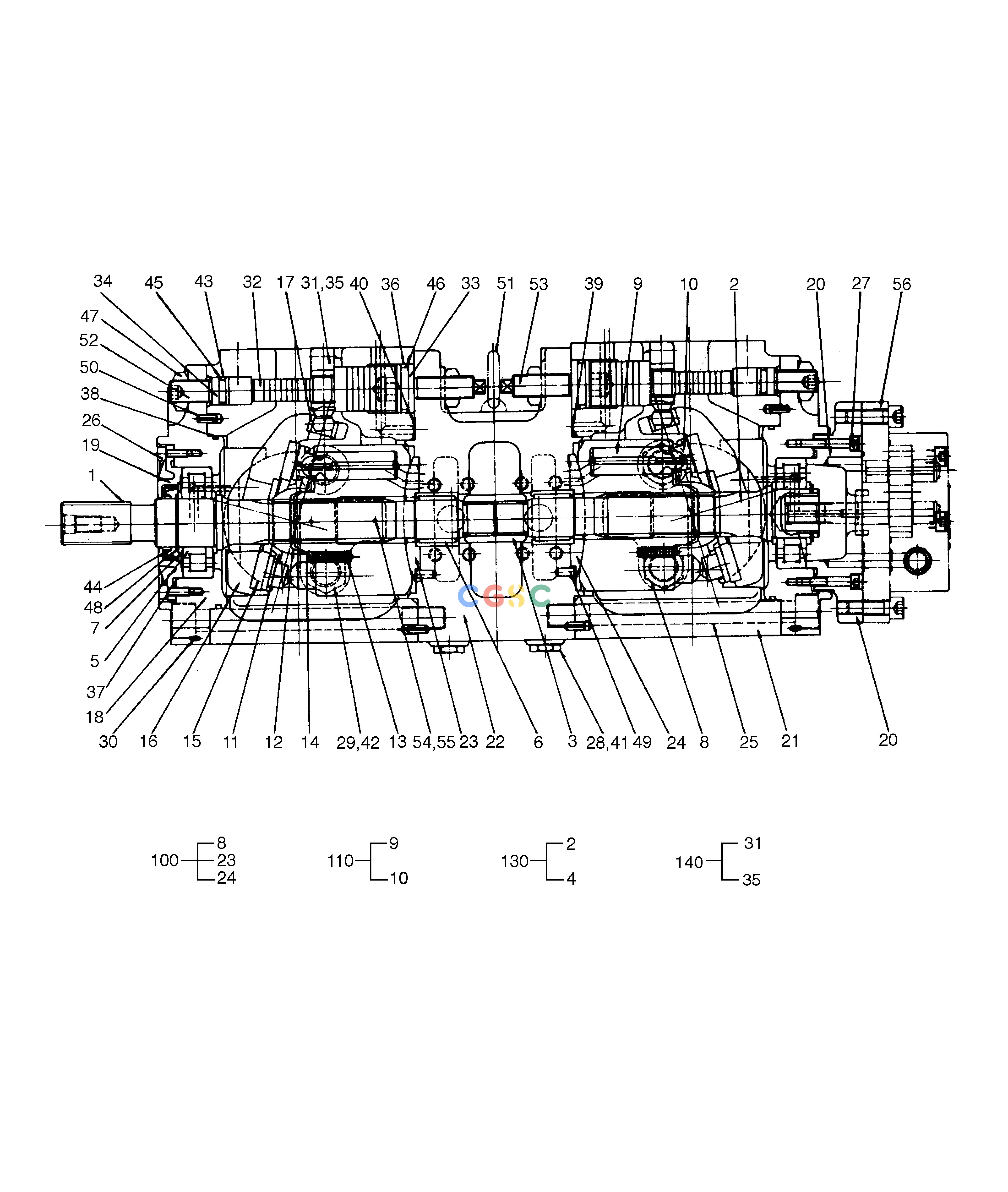 斗山零件查询MAIN PUMP-K3V PUMP SOLAR 130-2 Doosan parts catalog online