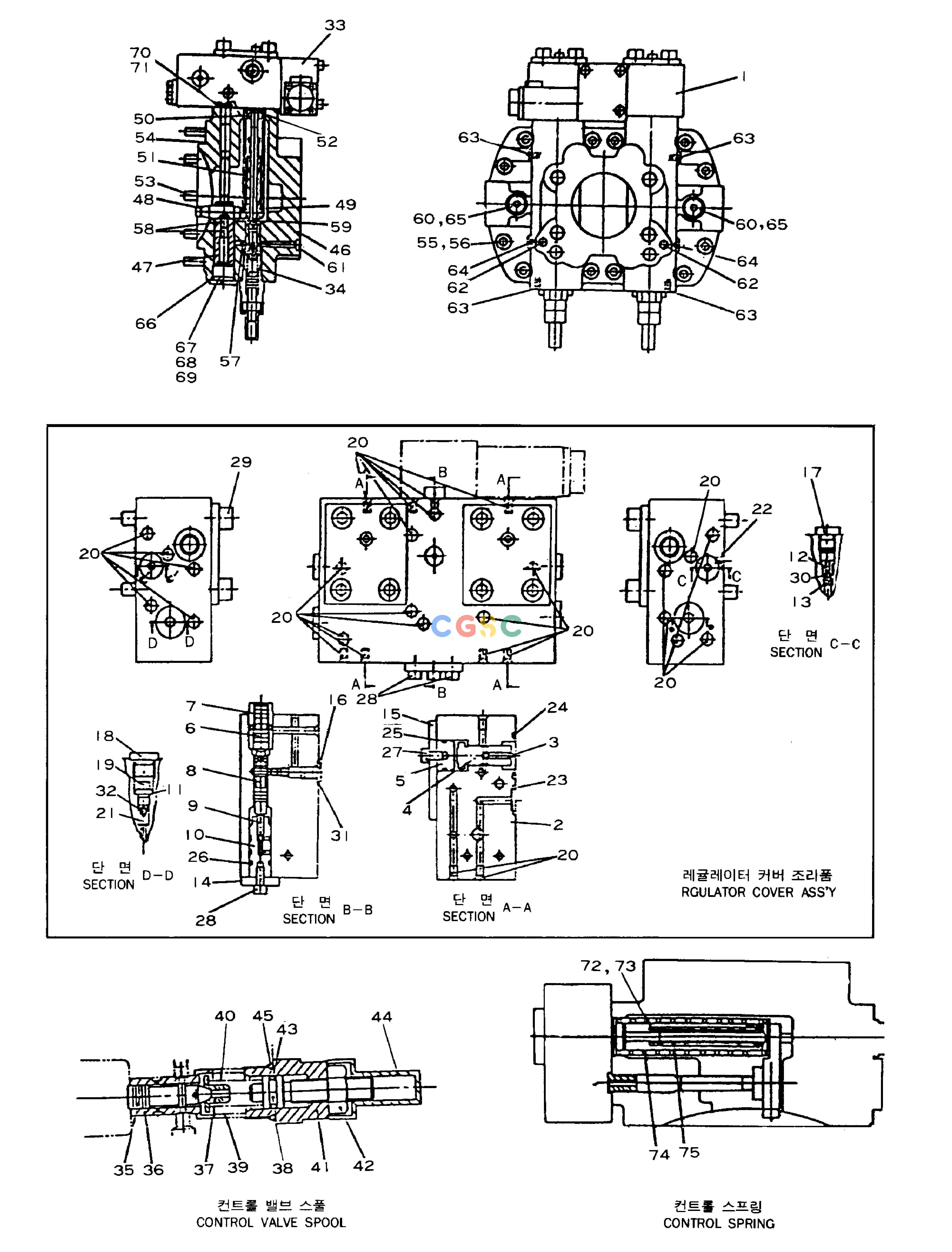 斗山零件查询REGULATOR AND CONTROL SPRING SOLAR 130-2 Doosan parts catalog online