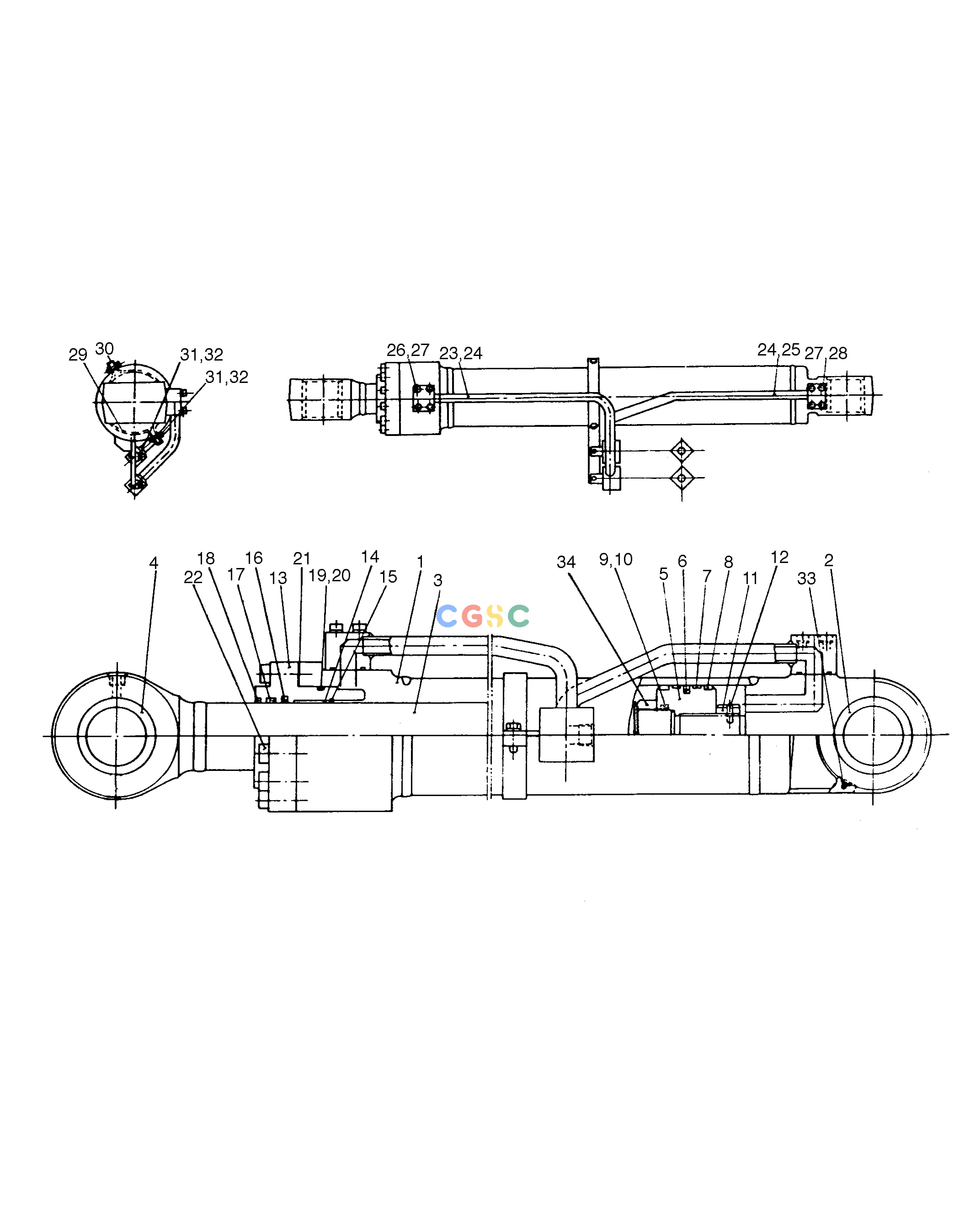 斗山零件查询BOOM CYLINDER(R.H) SOLAR 130-2 Doosan parts catalog online