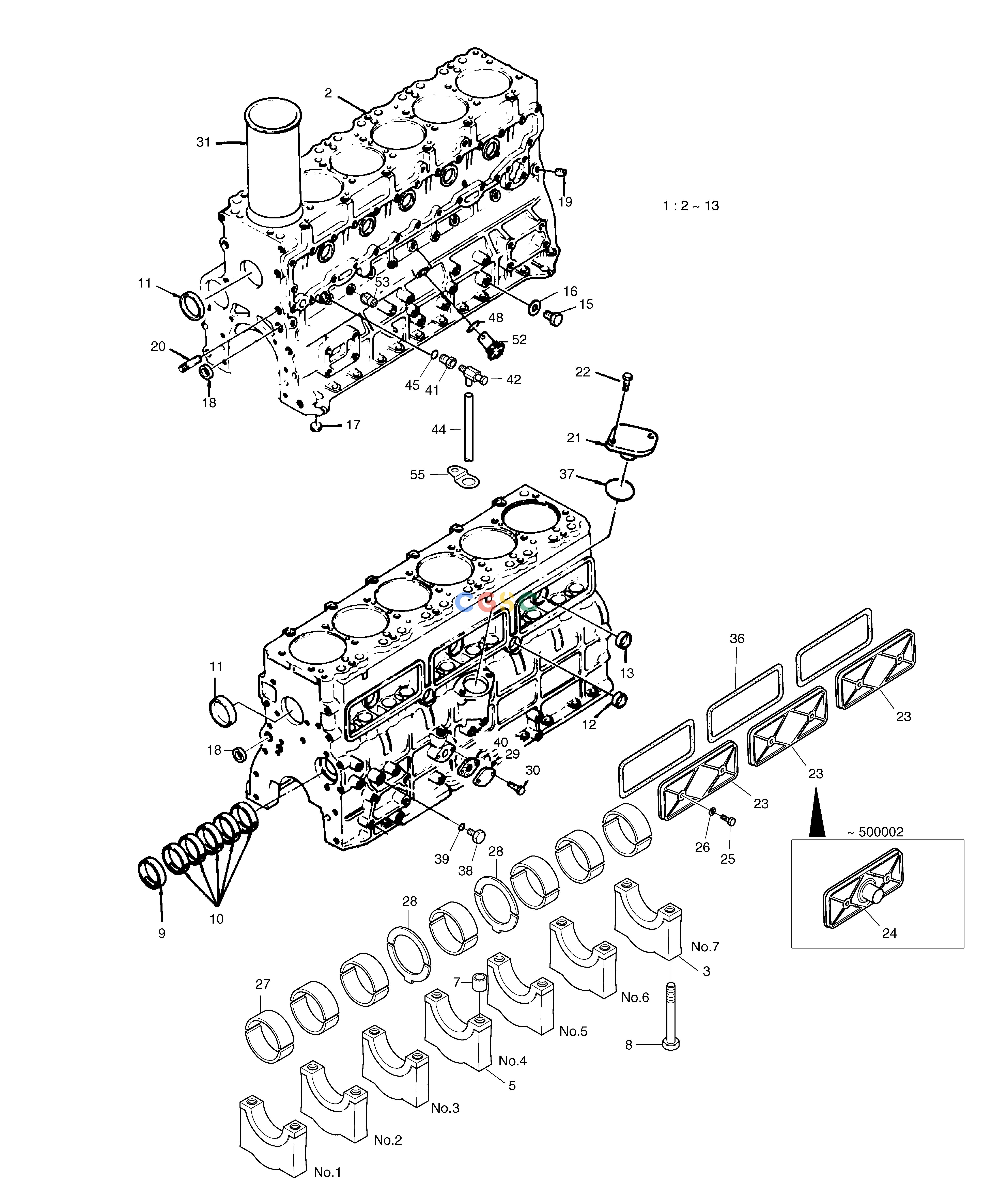 斗山零件查询CYLINDER BLOCK DD80 Doosan parts catalog online
