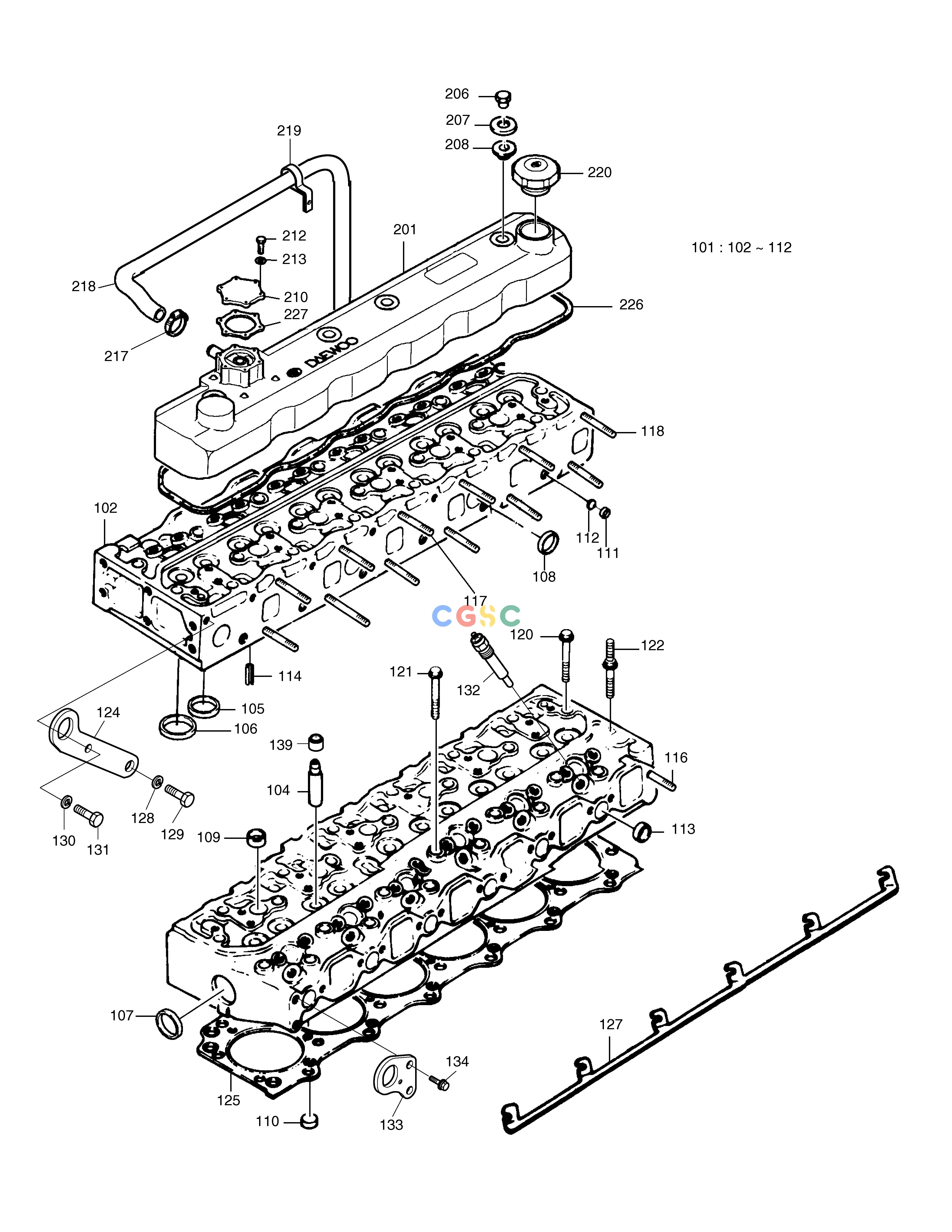 斗山零件查询CYLINDER HEAD DD80 Doosan parts catalog online