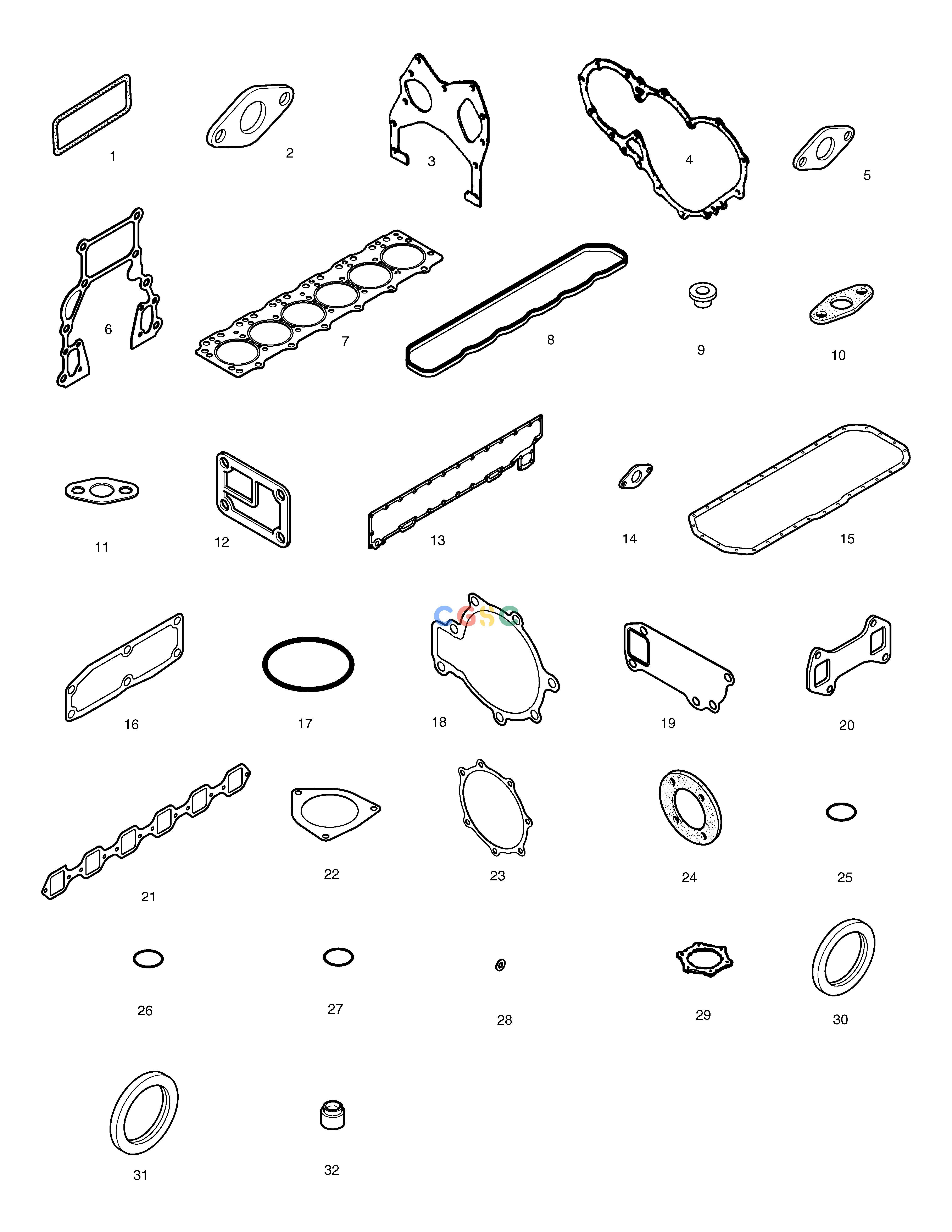斗山零件查询OVER HAUL GASKET KIT DD80 Doosan parts catalog online