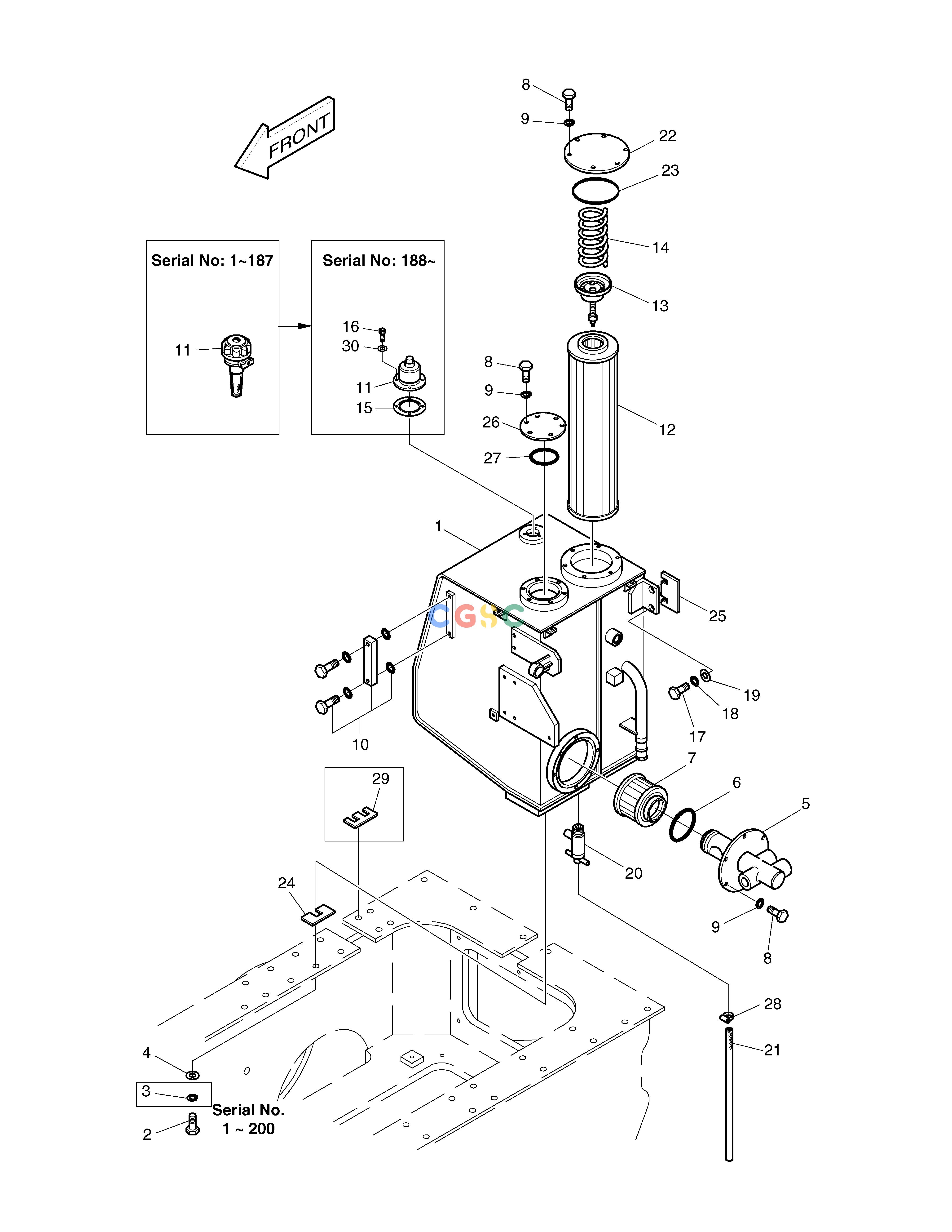 斗山零件查询OIL TANK DD80 Doosan parts catalog online