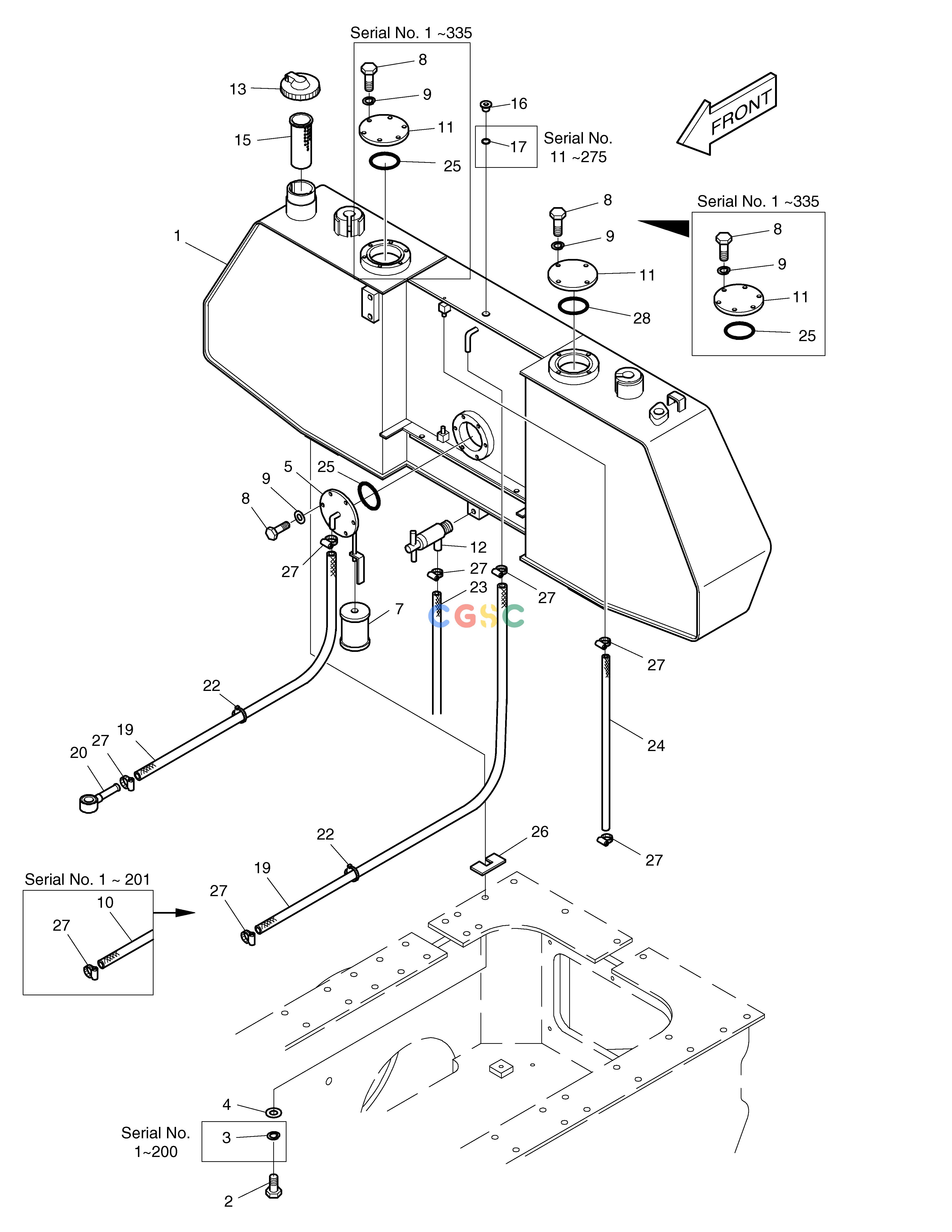 斗山零件查询FUEL TANK DD80 Doosan parts catalog online