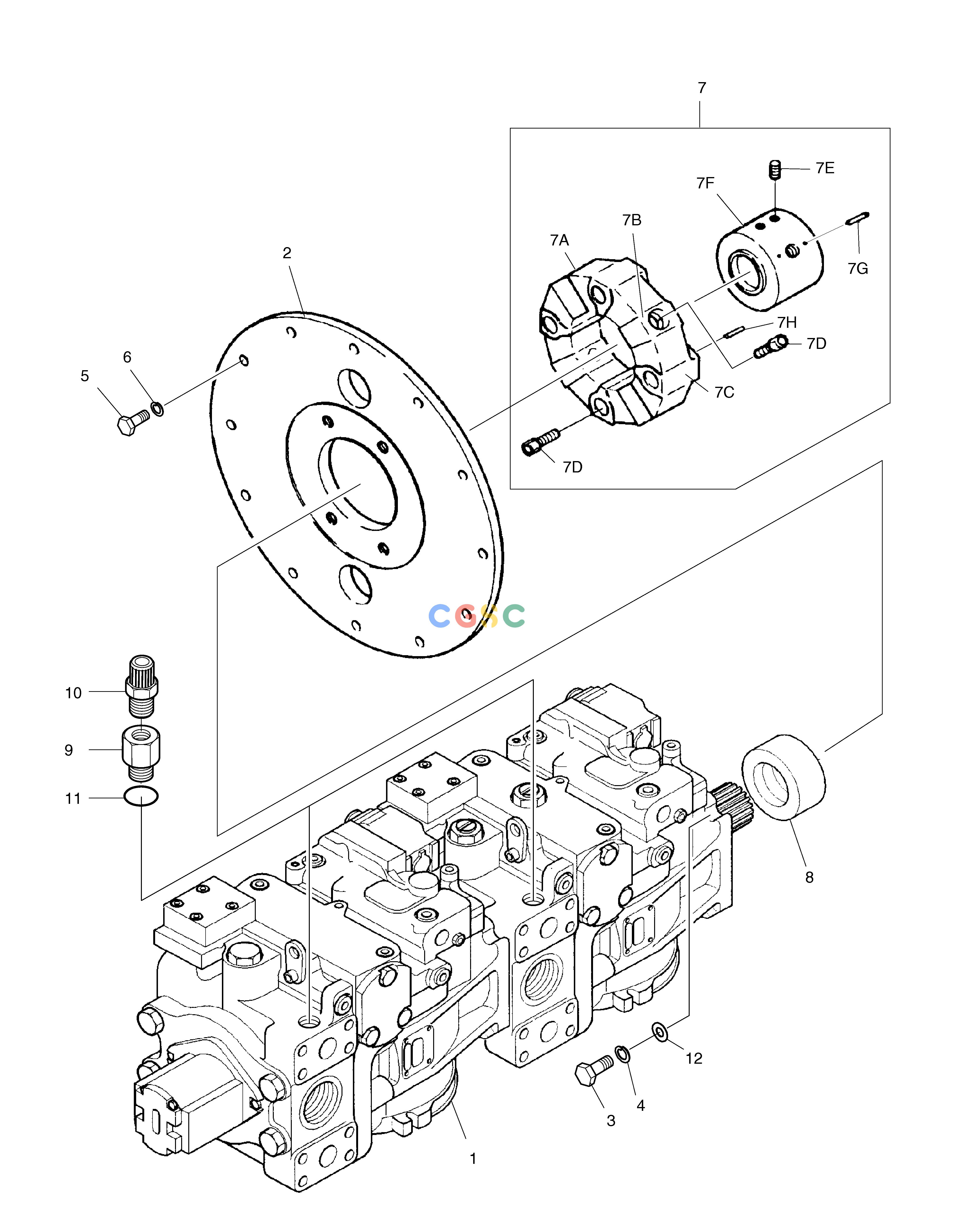 斗山零件查询PUMP MOUNTING DD80 Doosan parts catalog online
