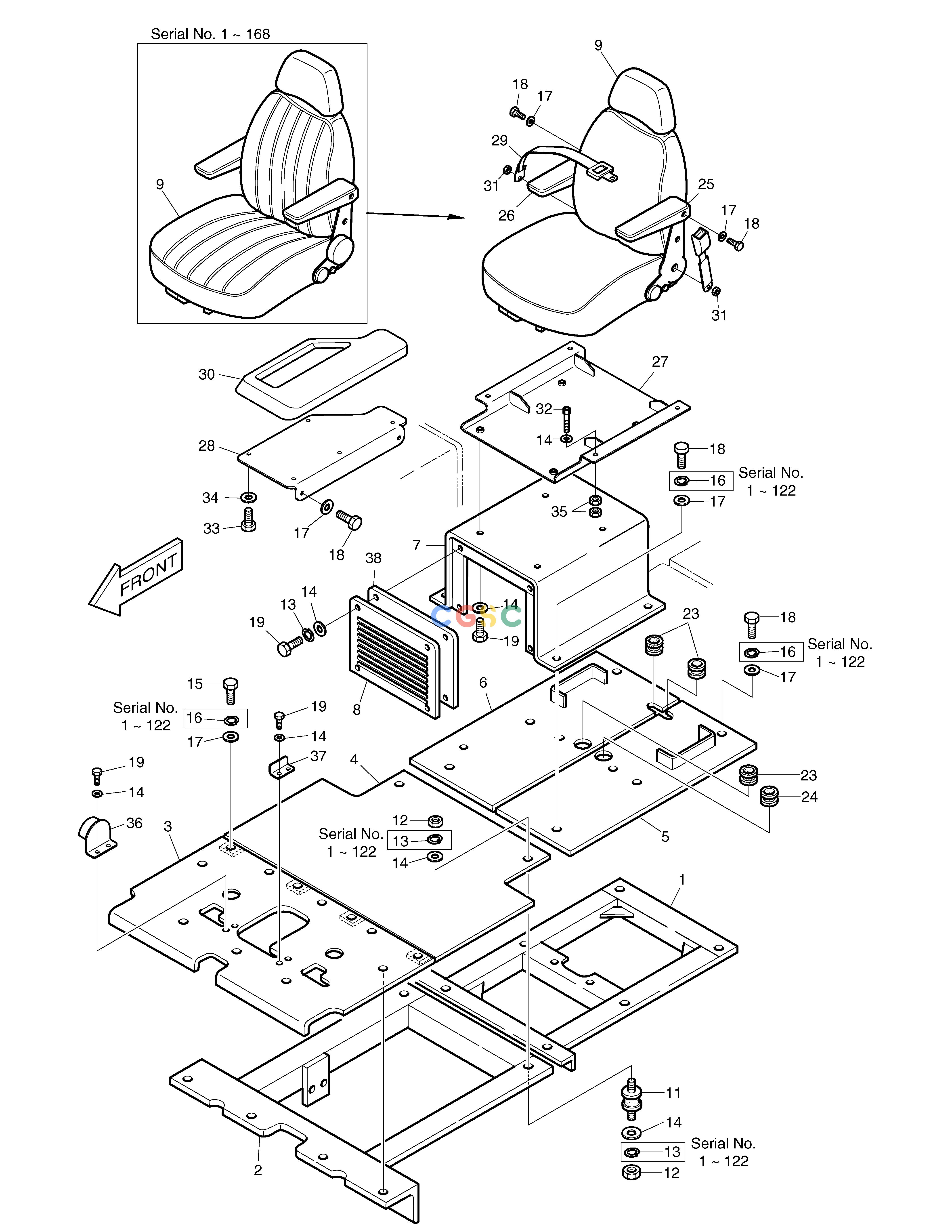 斗山零件查询SEAT & FLOOR-EXPORT DD80 Doosan parts catalog online