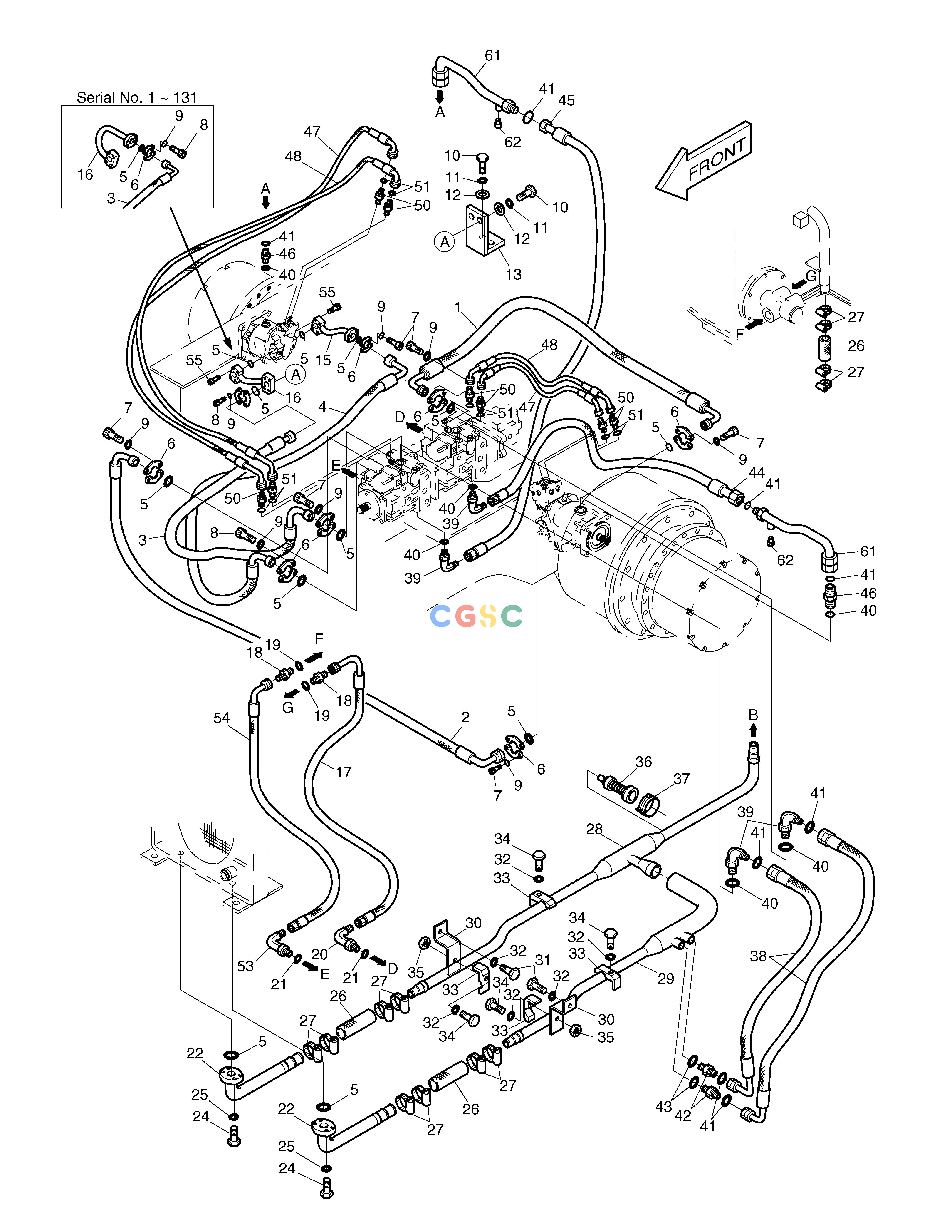 斗山零件查询HST PIPING DD80 Doosan parts catalog online