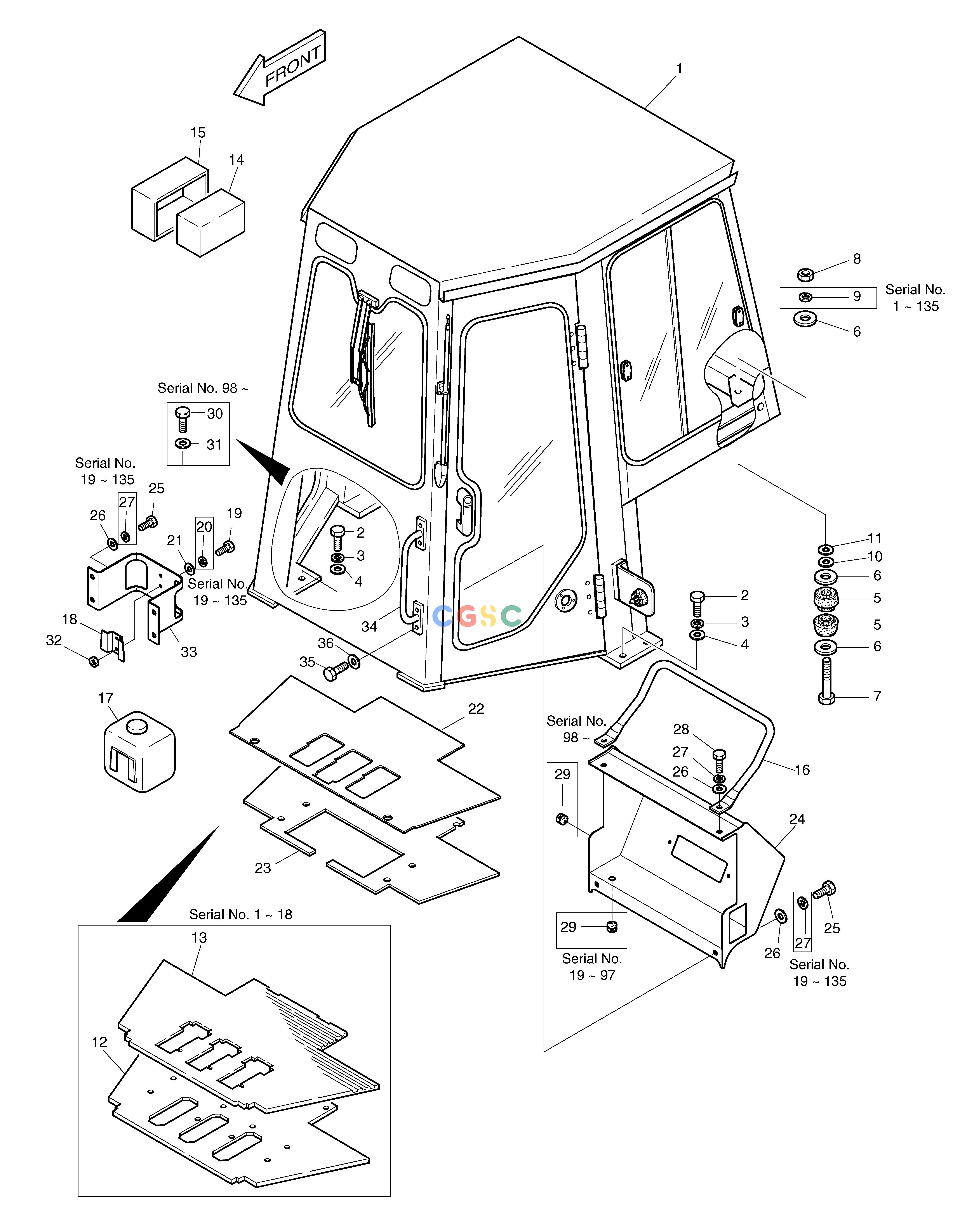 斗山零件查询CABIN ASS'Y DD80 Doosan parts catalog online