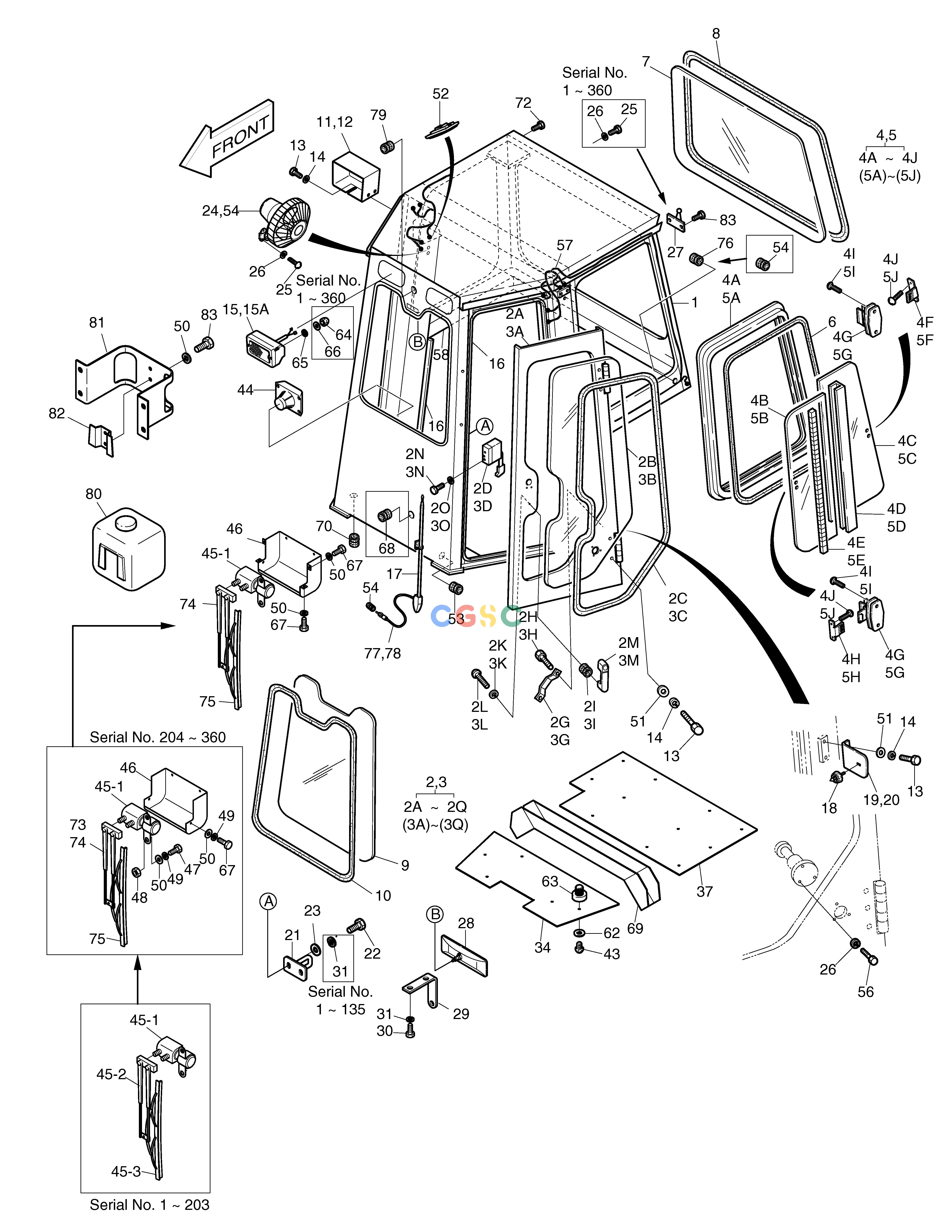 斗山零件查询CABIN PARTS DD80 Doosan parts catalog online