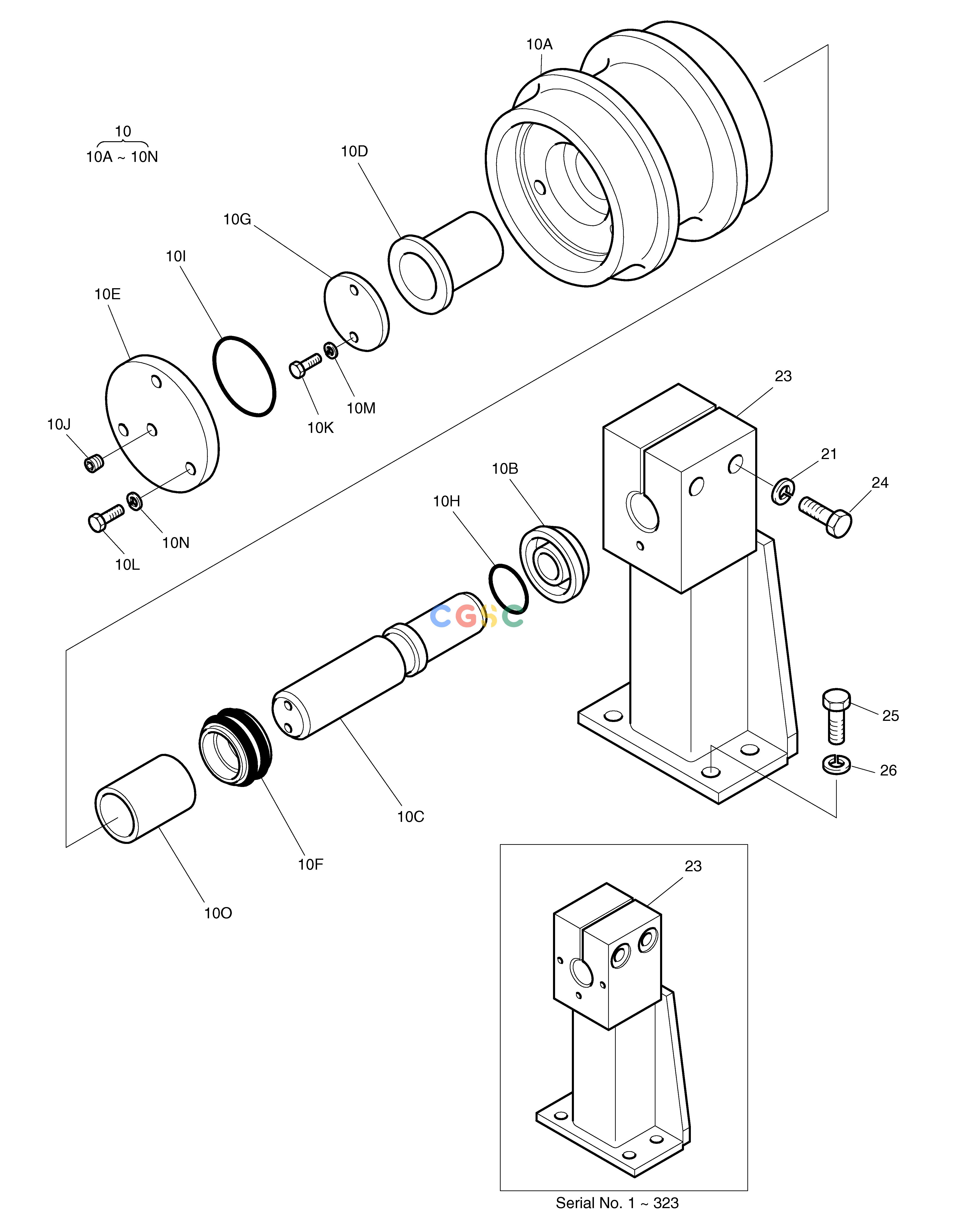 斗山零件查询UPPER ROLLER DD80 Doosan parts catalog online