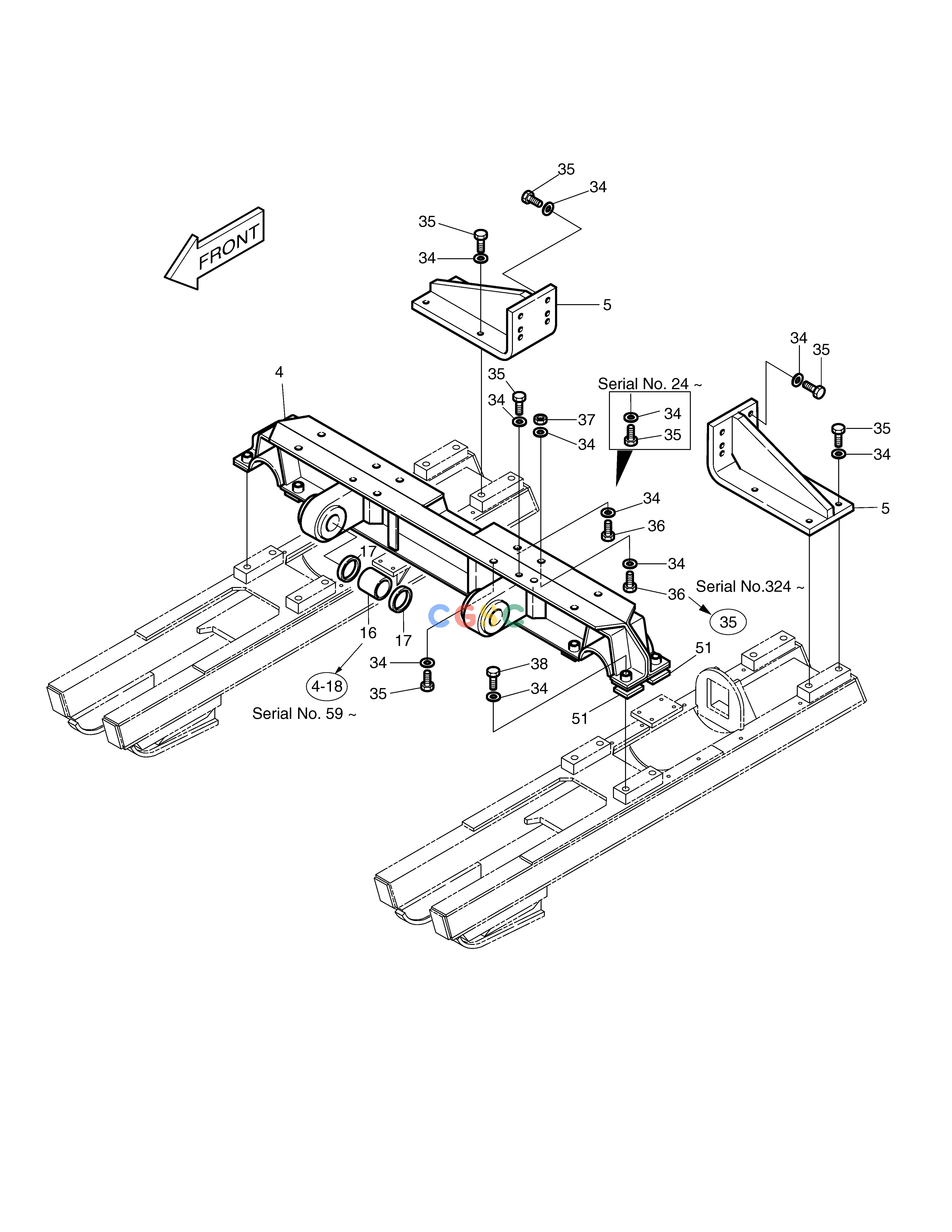 斗山零件查询BEAM ASS'Y-TRACK-1520mm DD80 Doosan parts catalog online