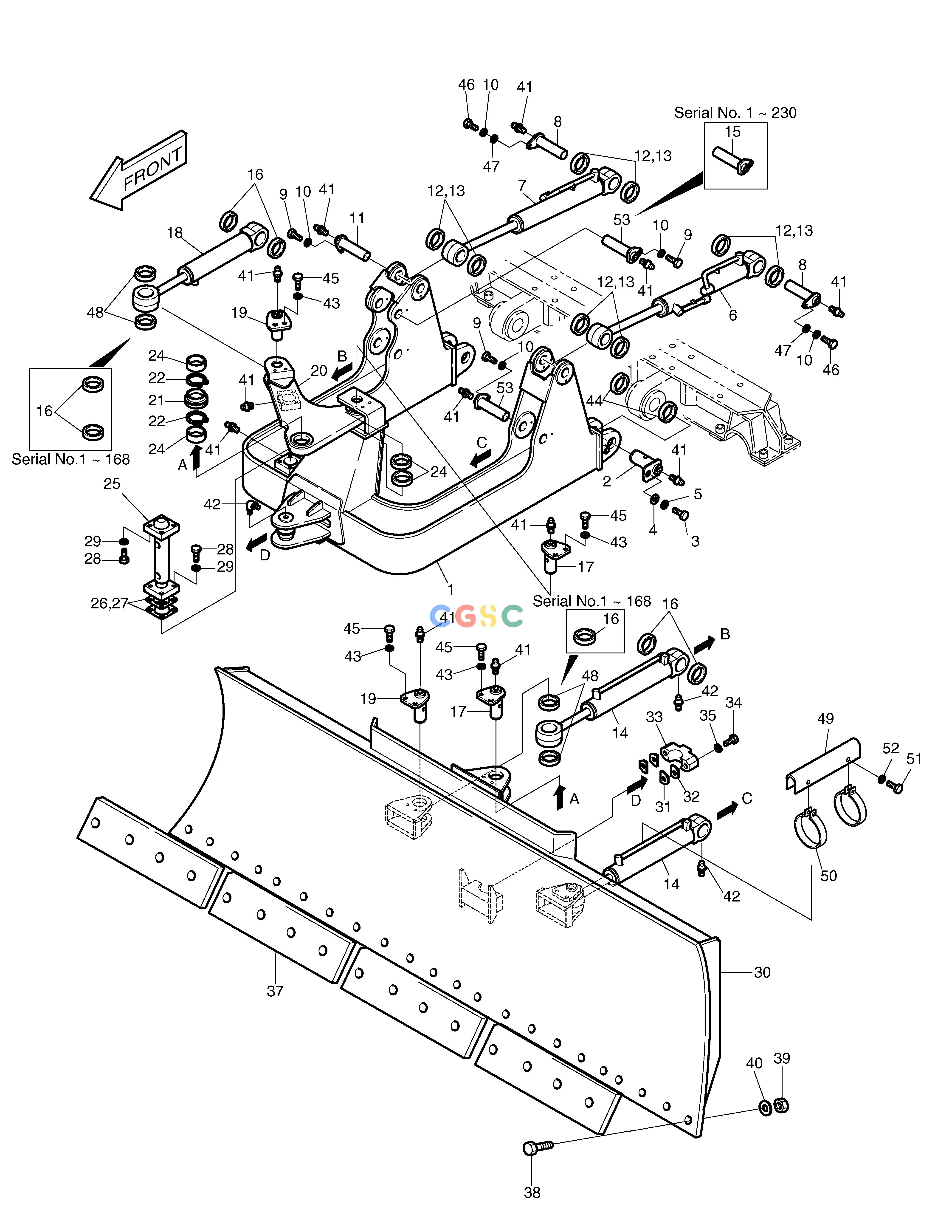 斗山零件查询FRONT ASS'Y-2704mm(EXPORT) DD80 Doosan parts catalog online