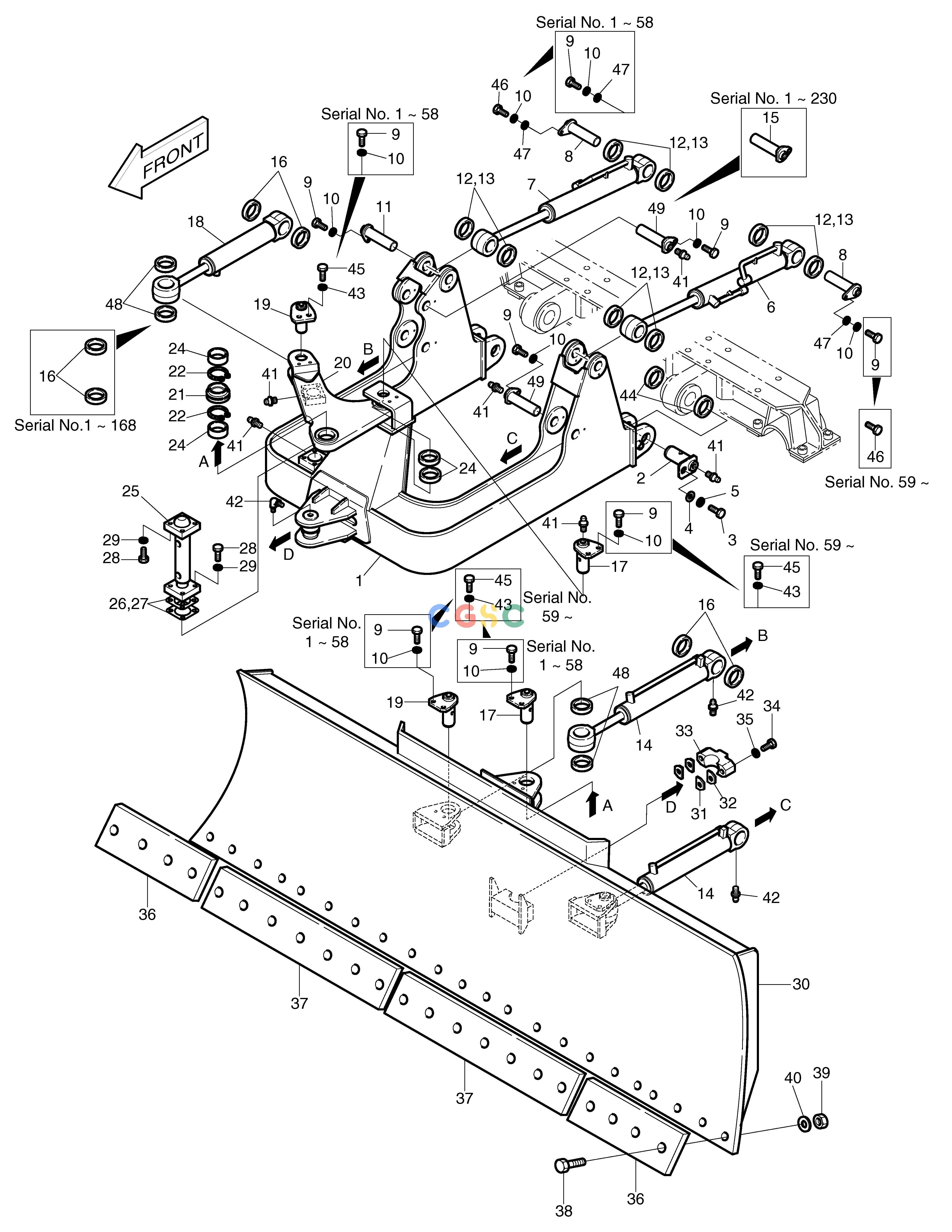 斗山零件查询FRONT ASS'Y-3100mm(DOMESTIC) DD80 Doosan parts catalog online