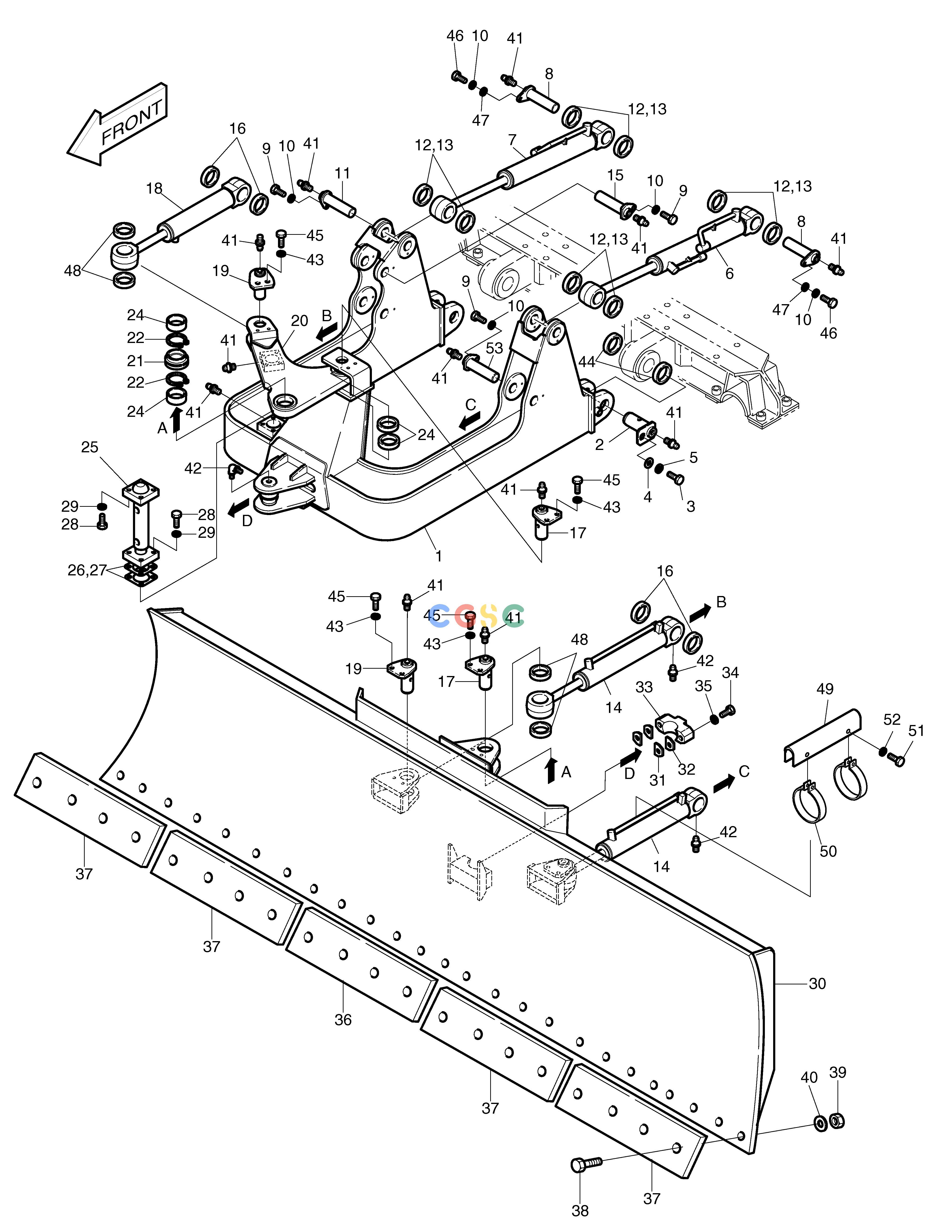 斗山零件查询FRONT ASS'Y-3260mm(EXPORT) DD80 Doosan parts catalog online
